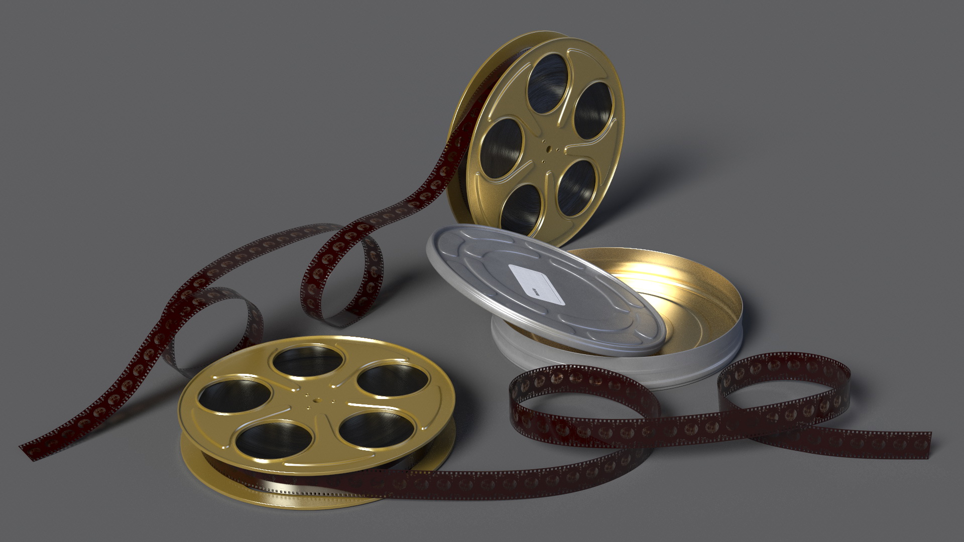 3D Film Reels and Box model