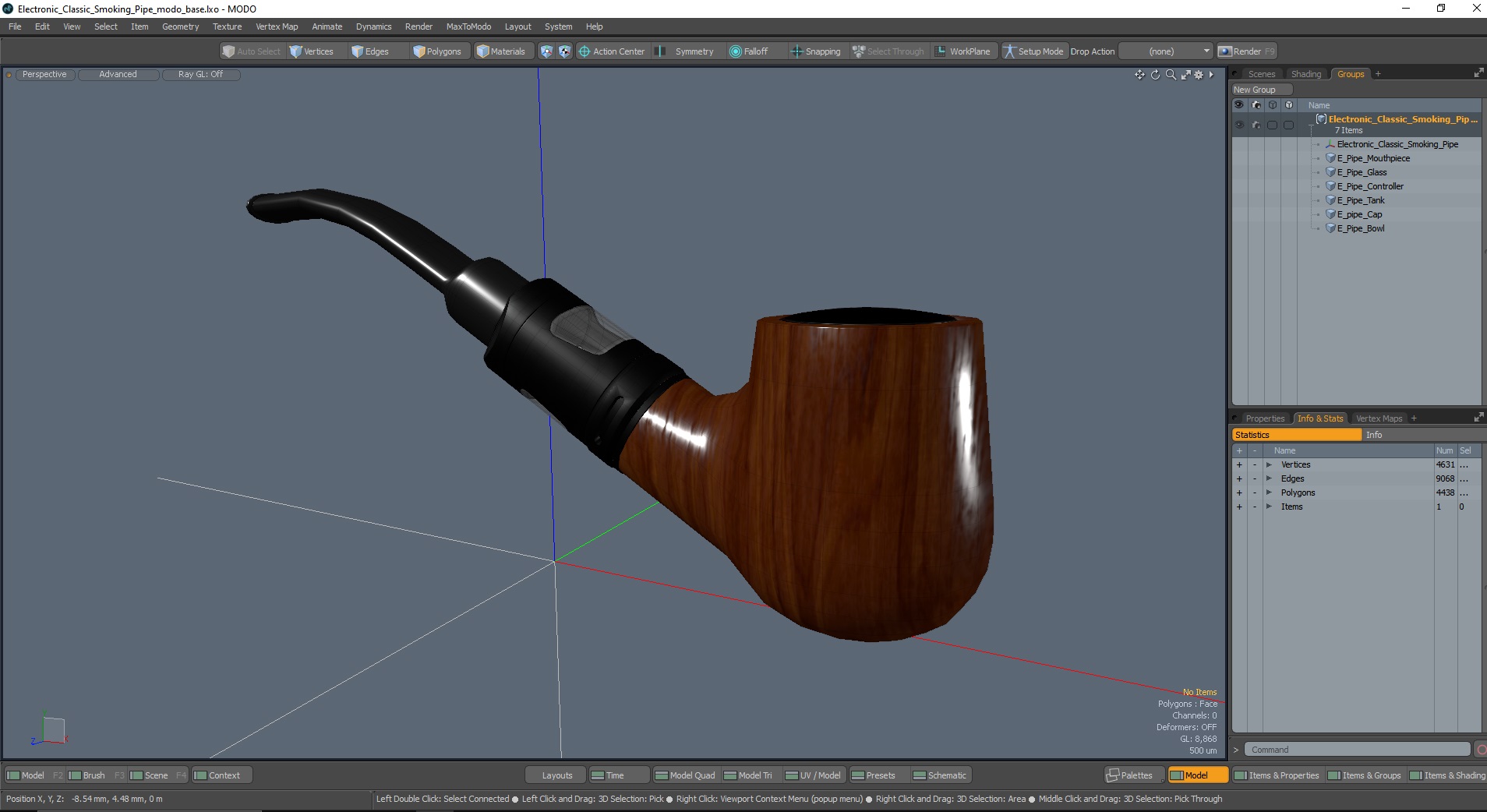 3D Electronic Classic Smoking Pipe