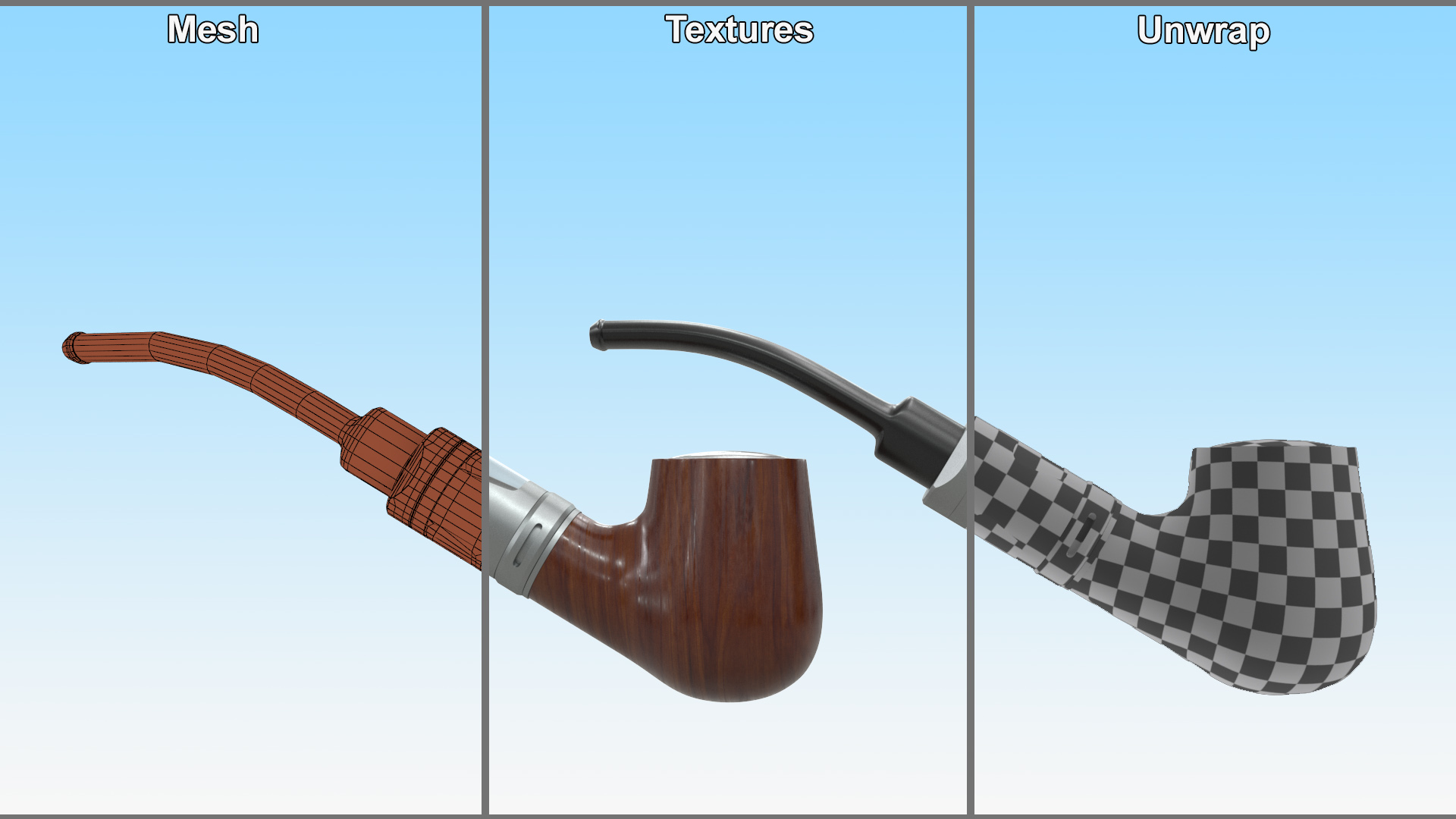 3D Electronic Classic Smoking Pipe