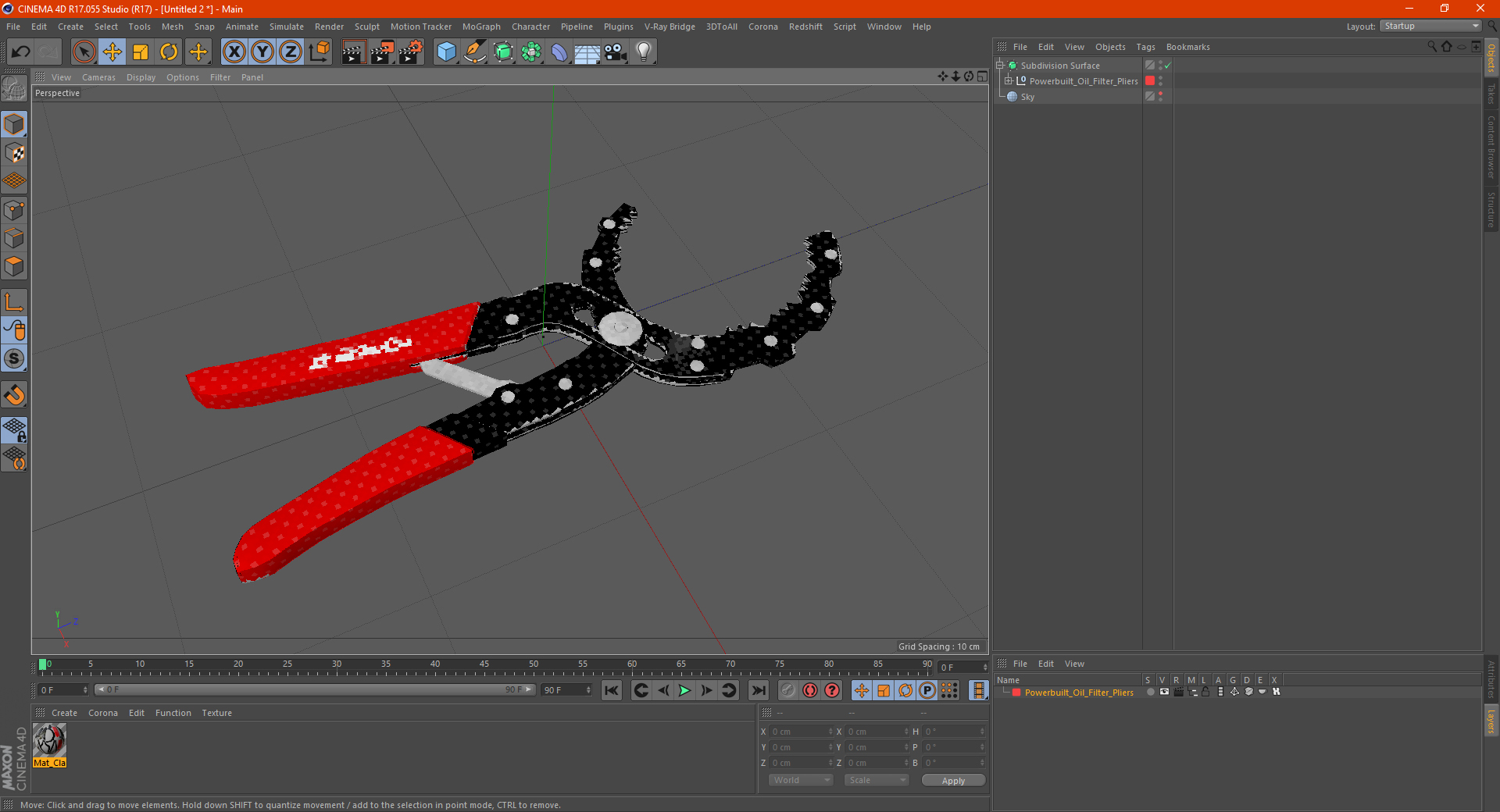 3D Powerbuilt Oil Filter Pliers model