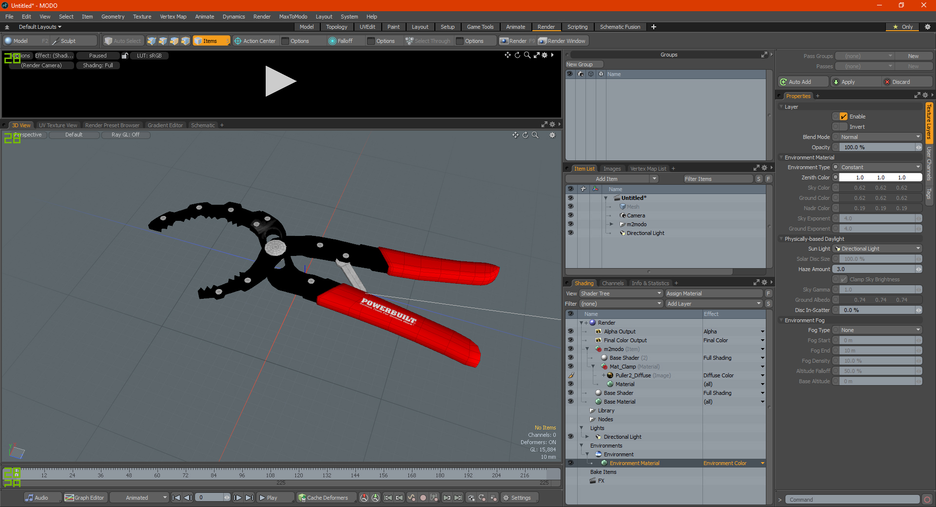 3D Powerbuilt Oil Filter Pliers model