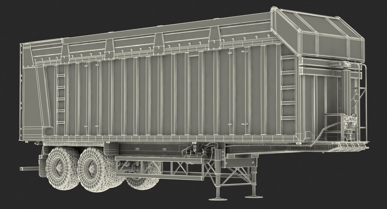 3D Harvester Trailer Dirty model