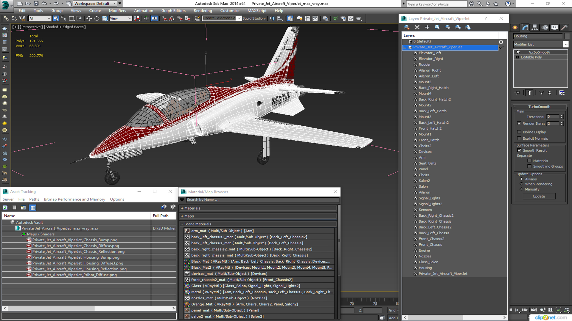 Private Jet Aircraft ViperJet 3D model