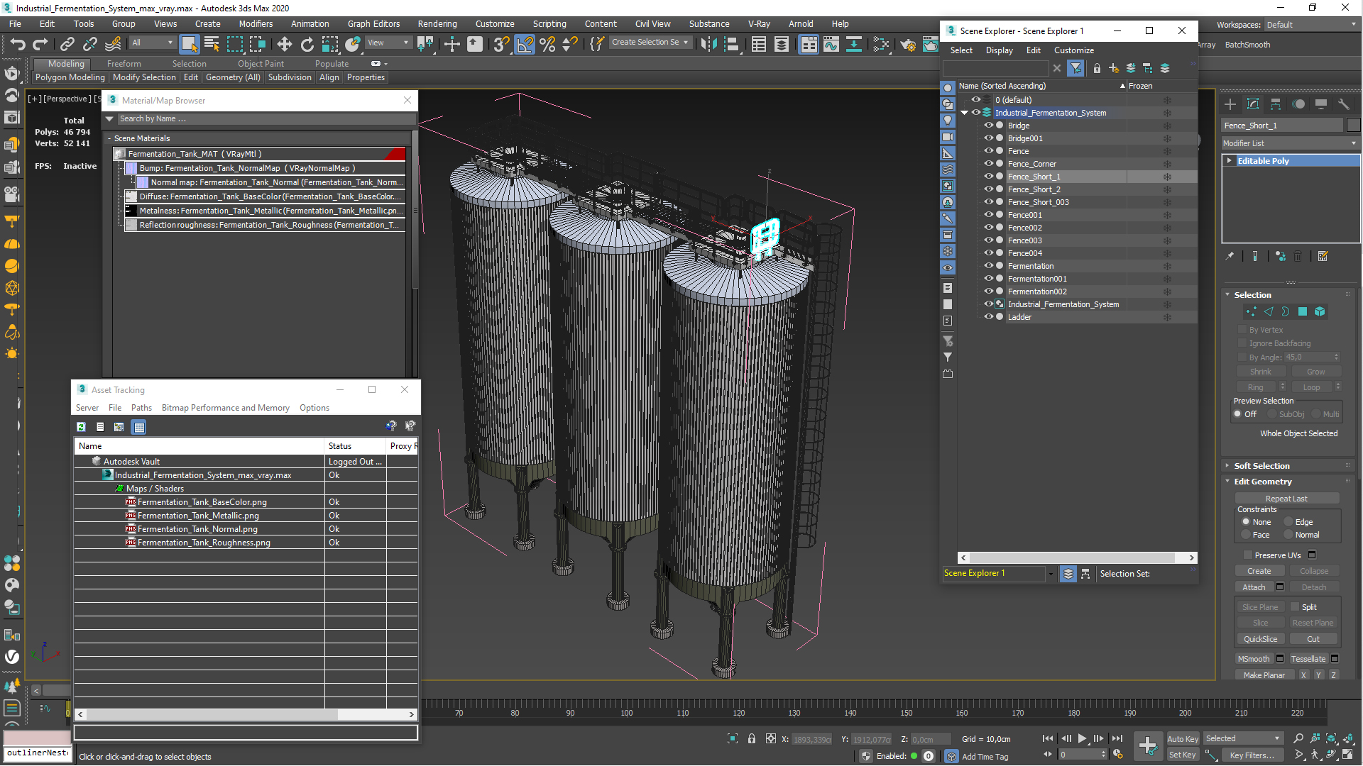 3D model Industrial Fermentation System