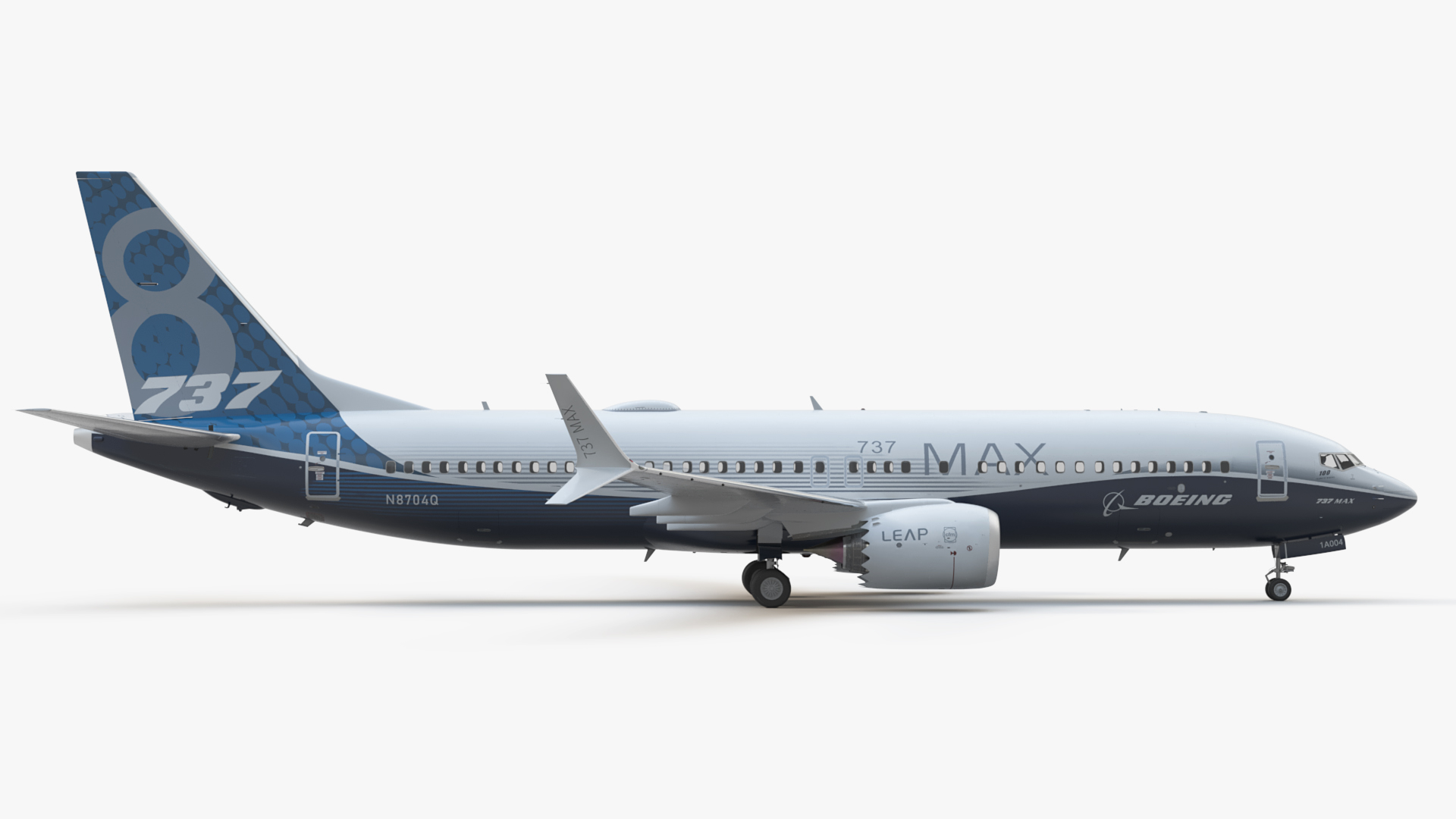 Boeing 737 MAX 8 Rigged for Maya 3D