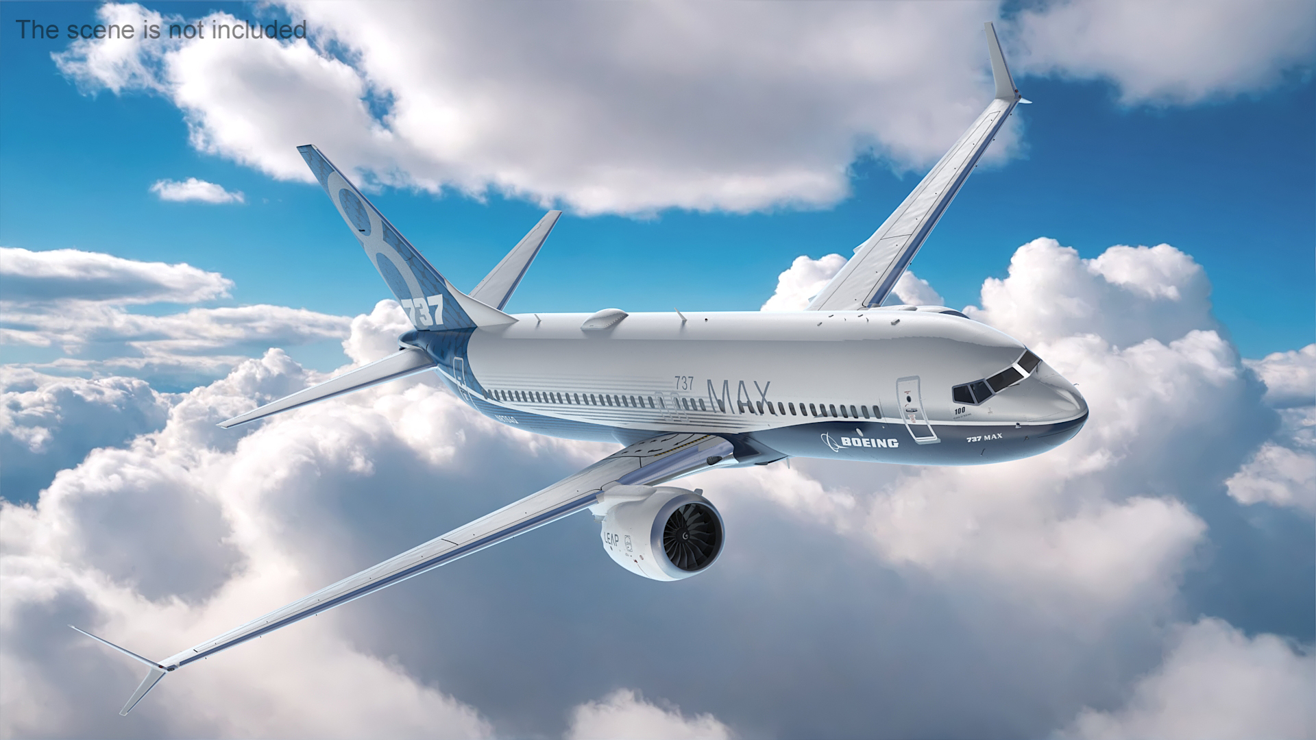 Boeing 737 MAX 8 Rigged for Maya 3D