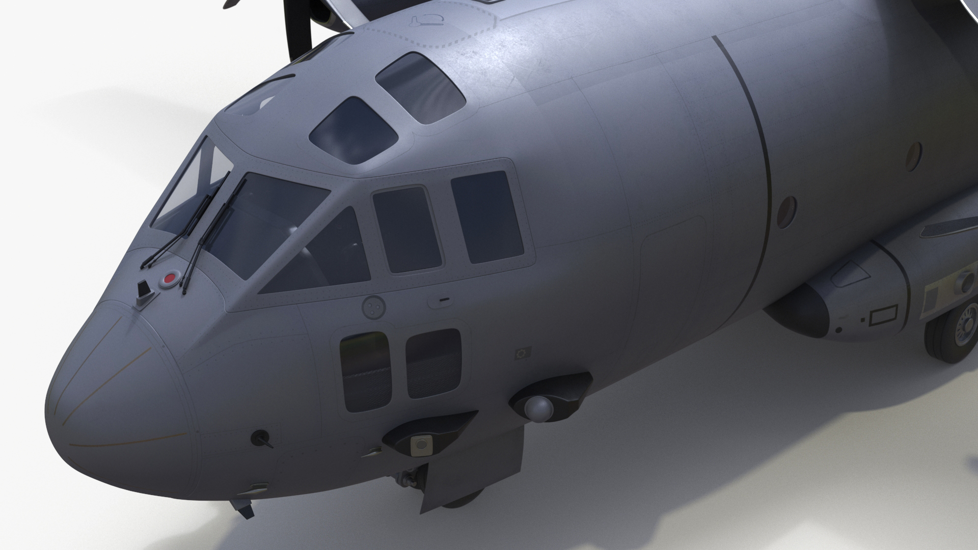 3D model Multi-role Aircraft Grey Simplified