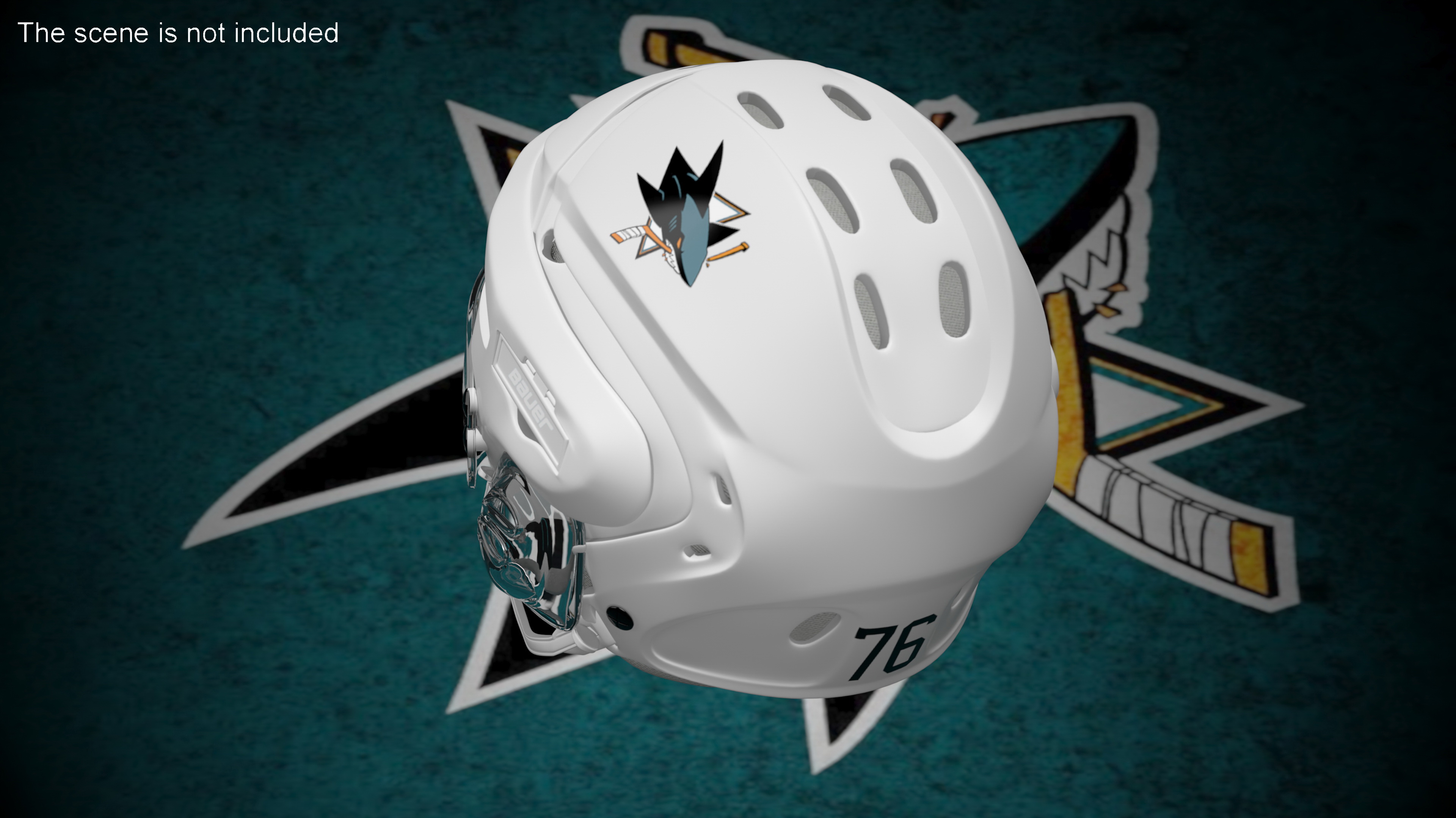 Hockey Helmet San Jose Sharks 3D model