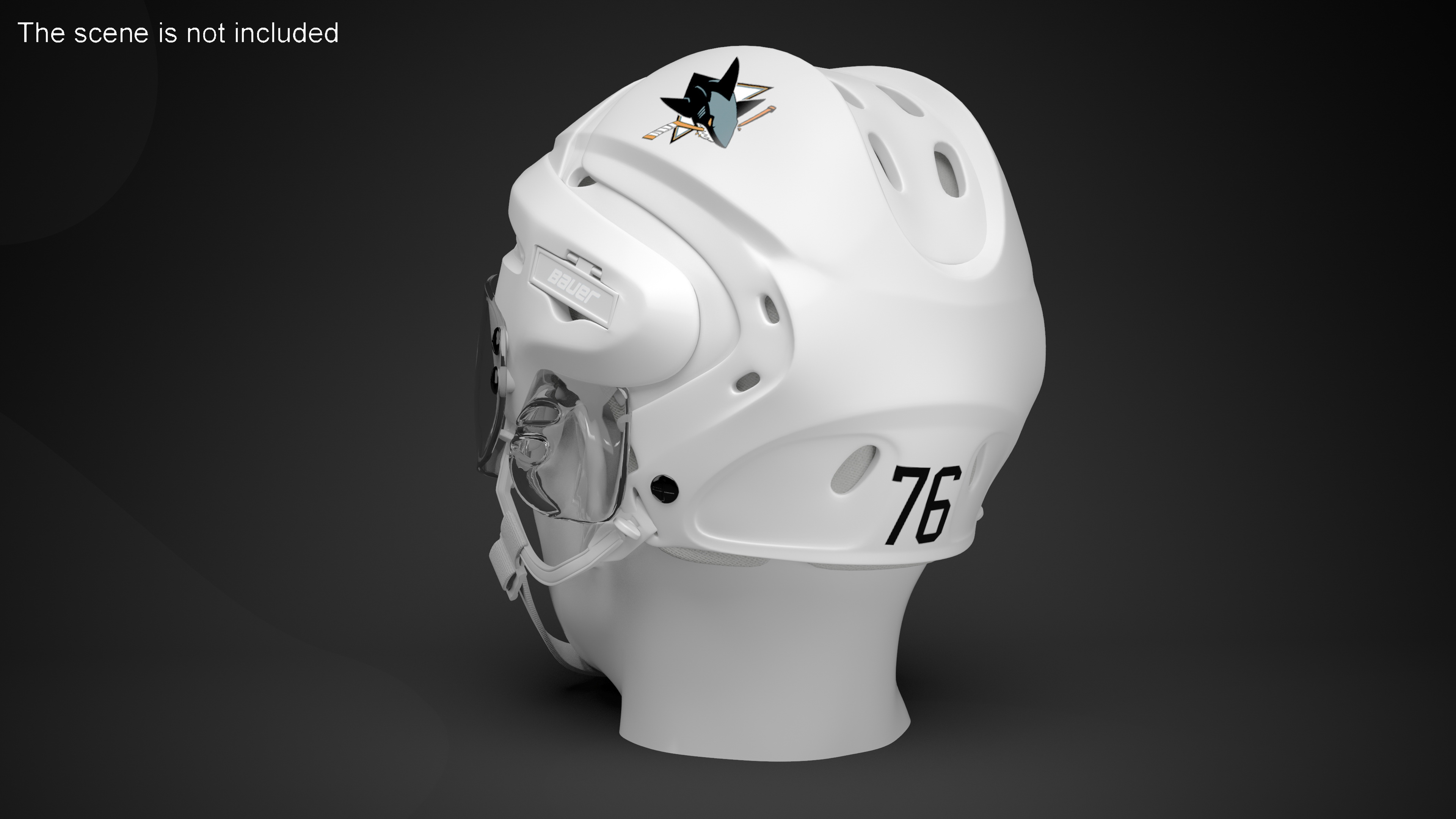 Hockey Helmet San Jose Sharks 3D model