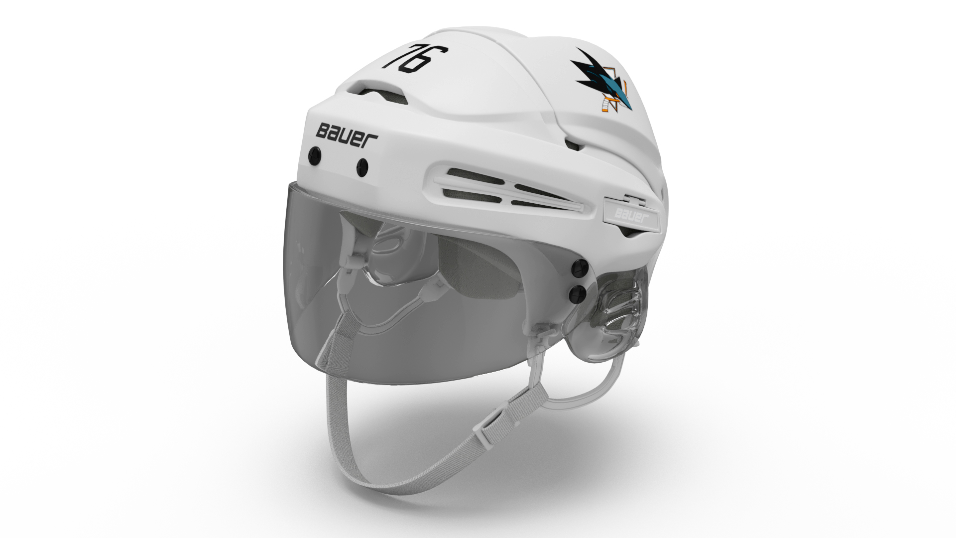 Hockey Helmet San Jose Sharks 3D model