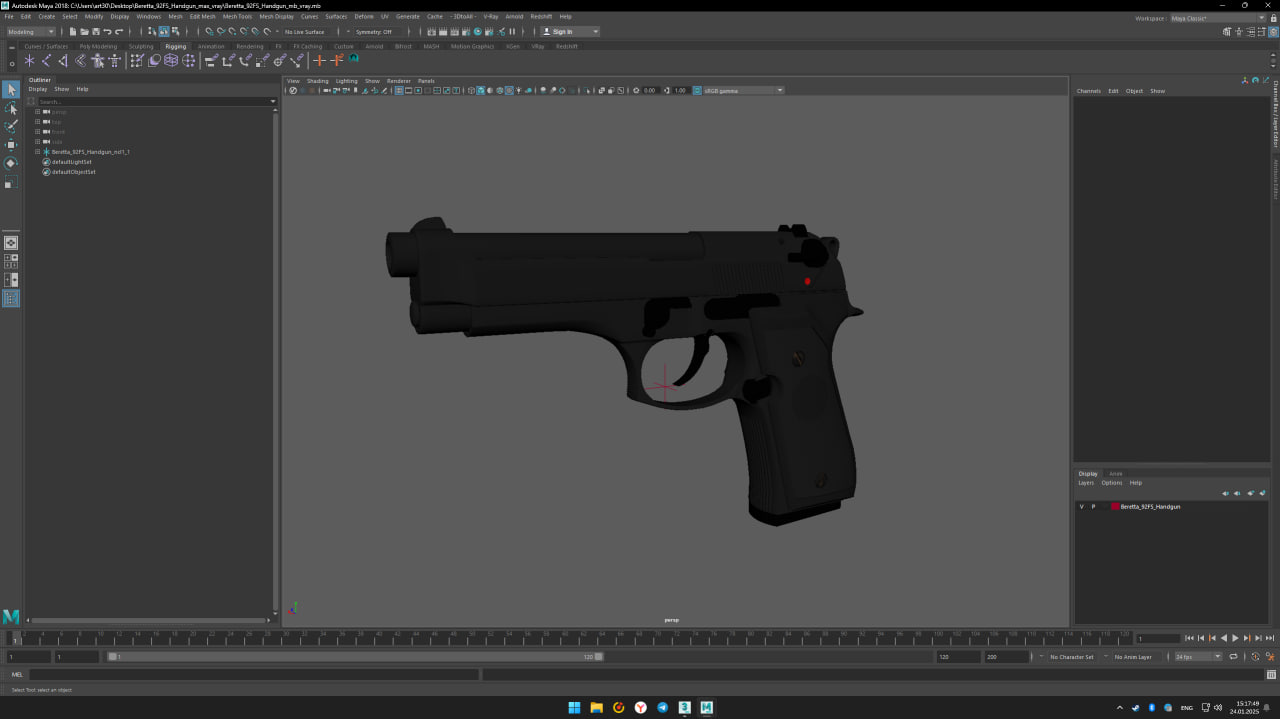 3D model Beretta 92FS Handgun