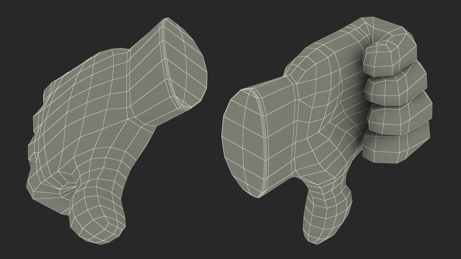 3D model Thumbs Down Gesture Emoji