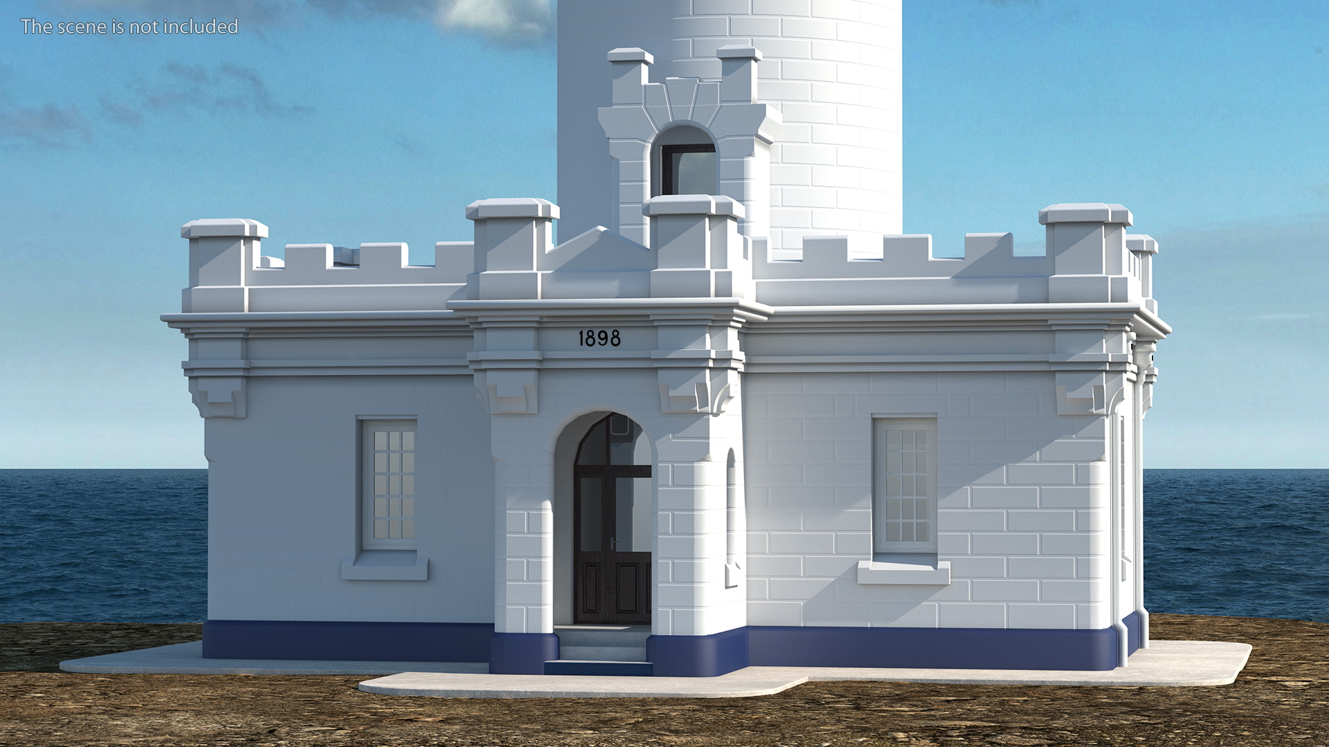 3D model Point Perpendicular Lighthouse