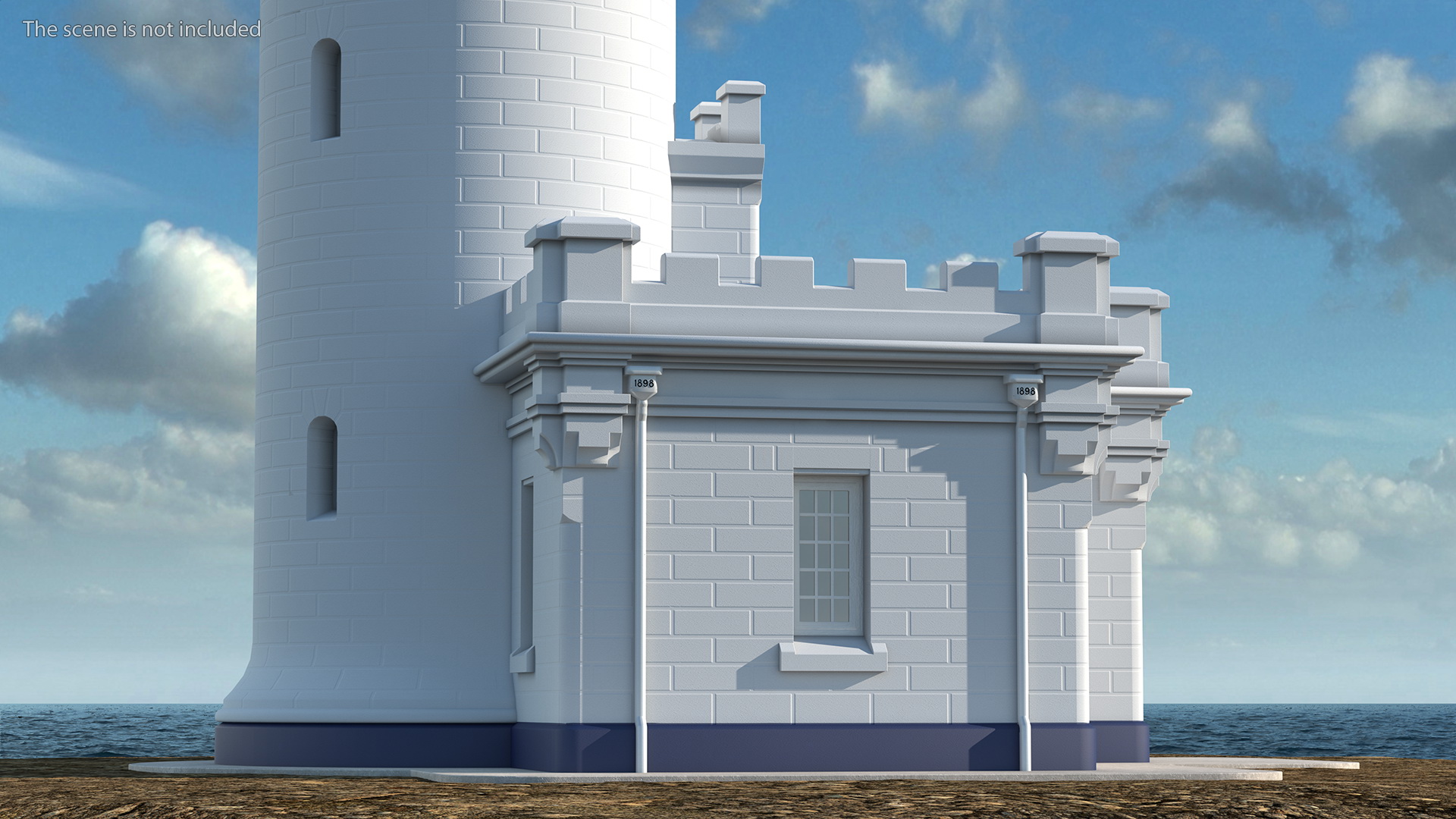 3D model Point Perpendicular Lighthouse