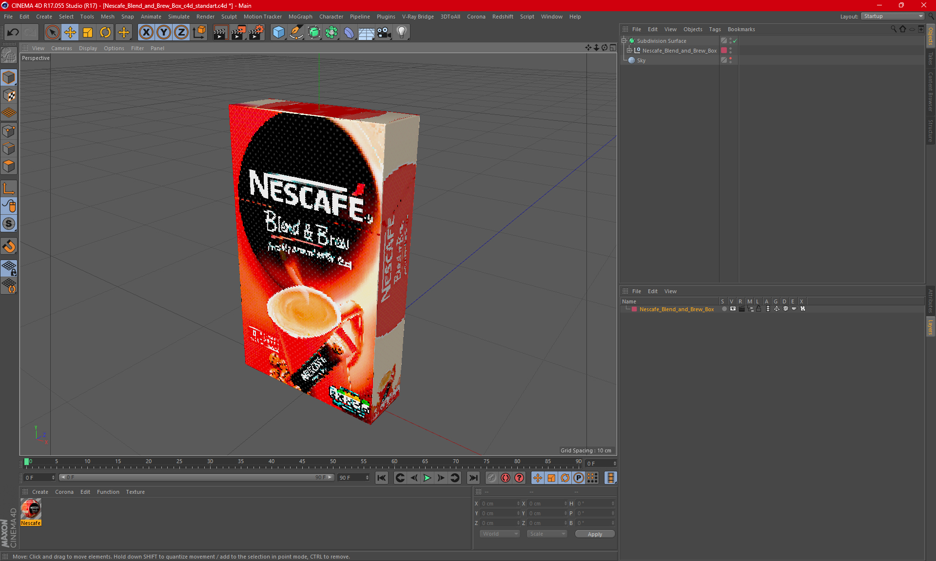 3D Nescafe Blend and Brew Box