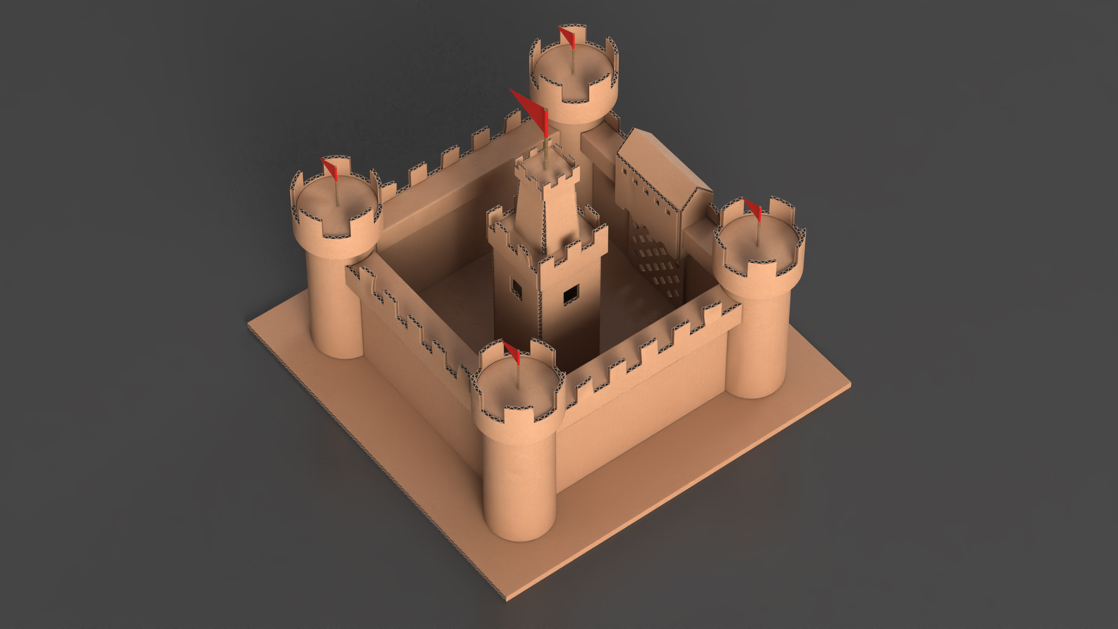 3D Cardboard Castle