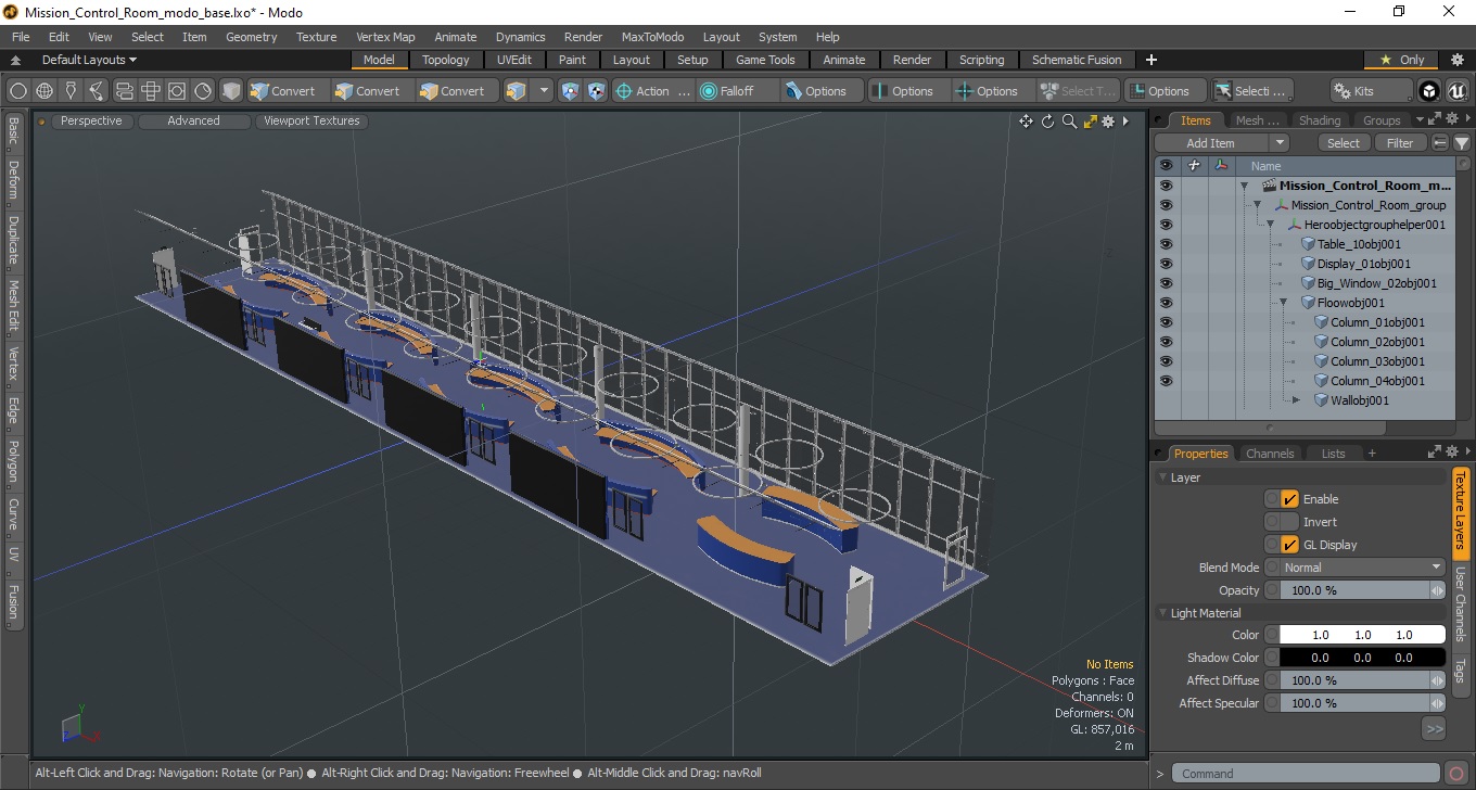 3D model Mission Control Room