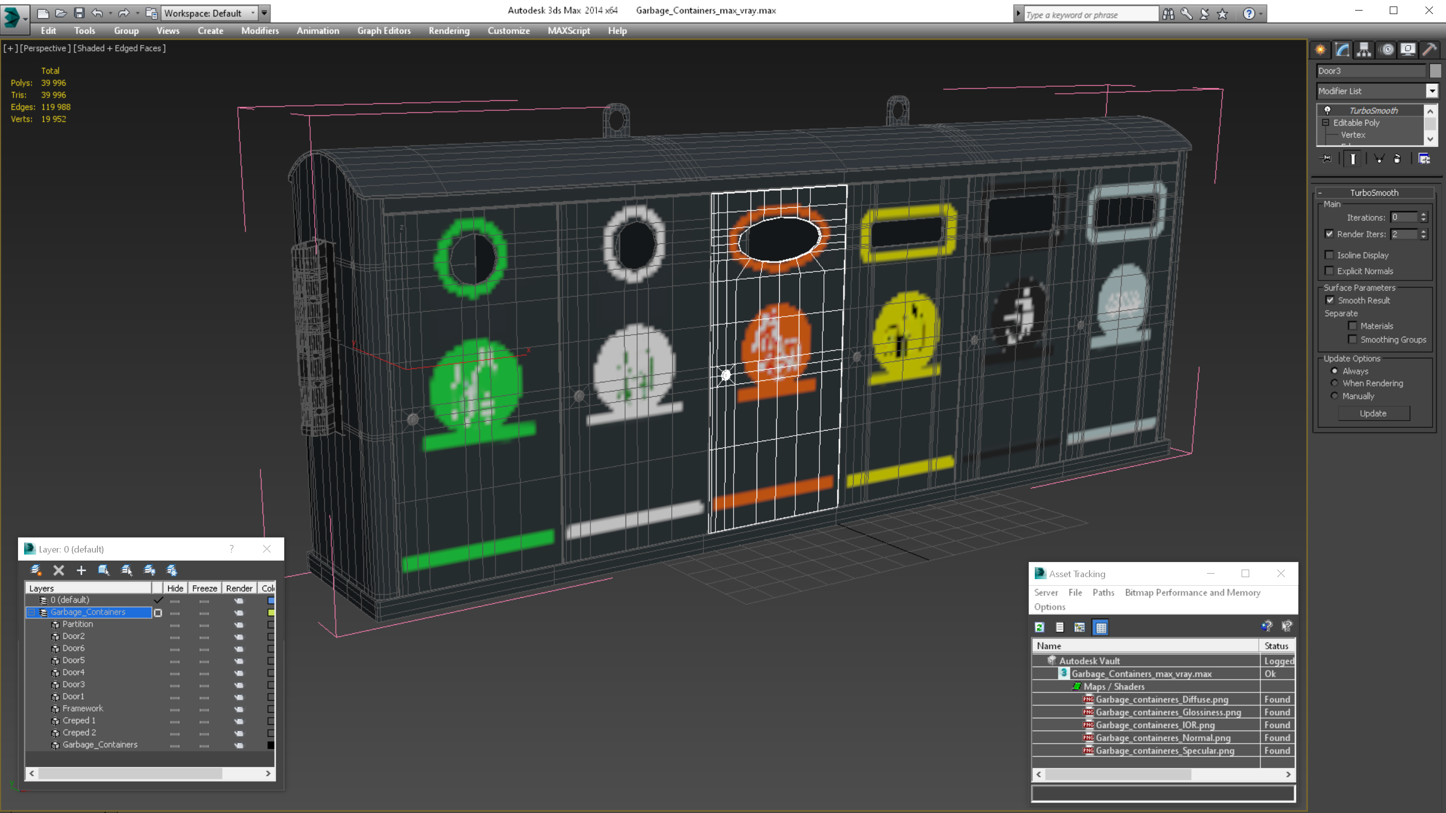 3D Garbage Containers model