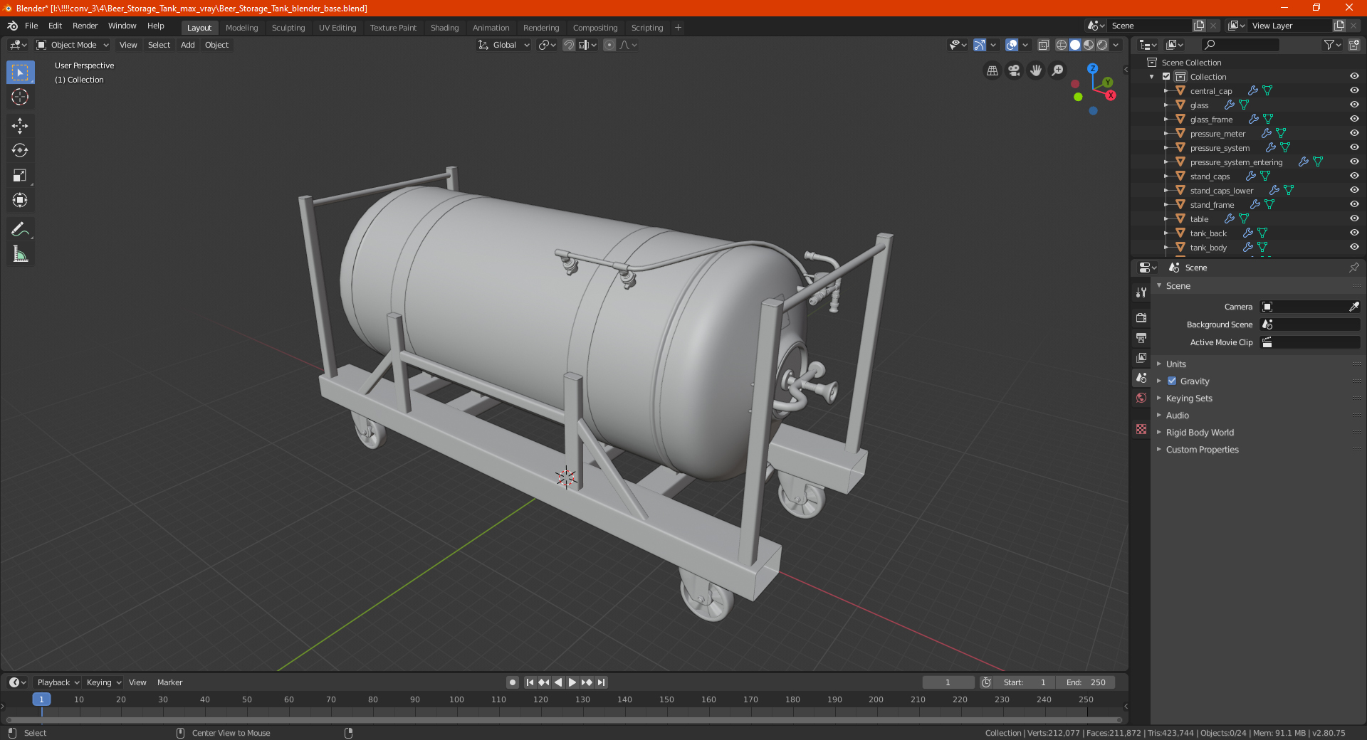 Beer Storage Tank 3D