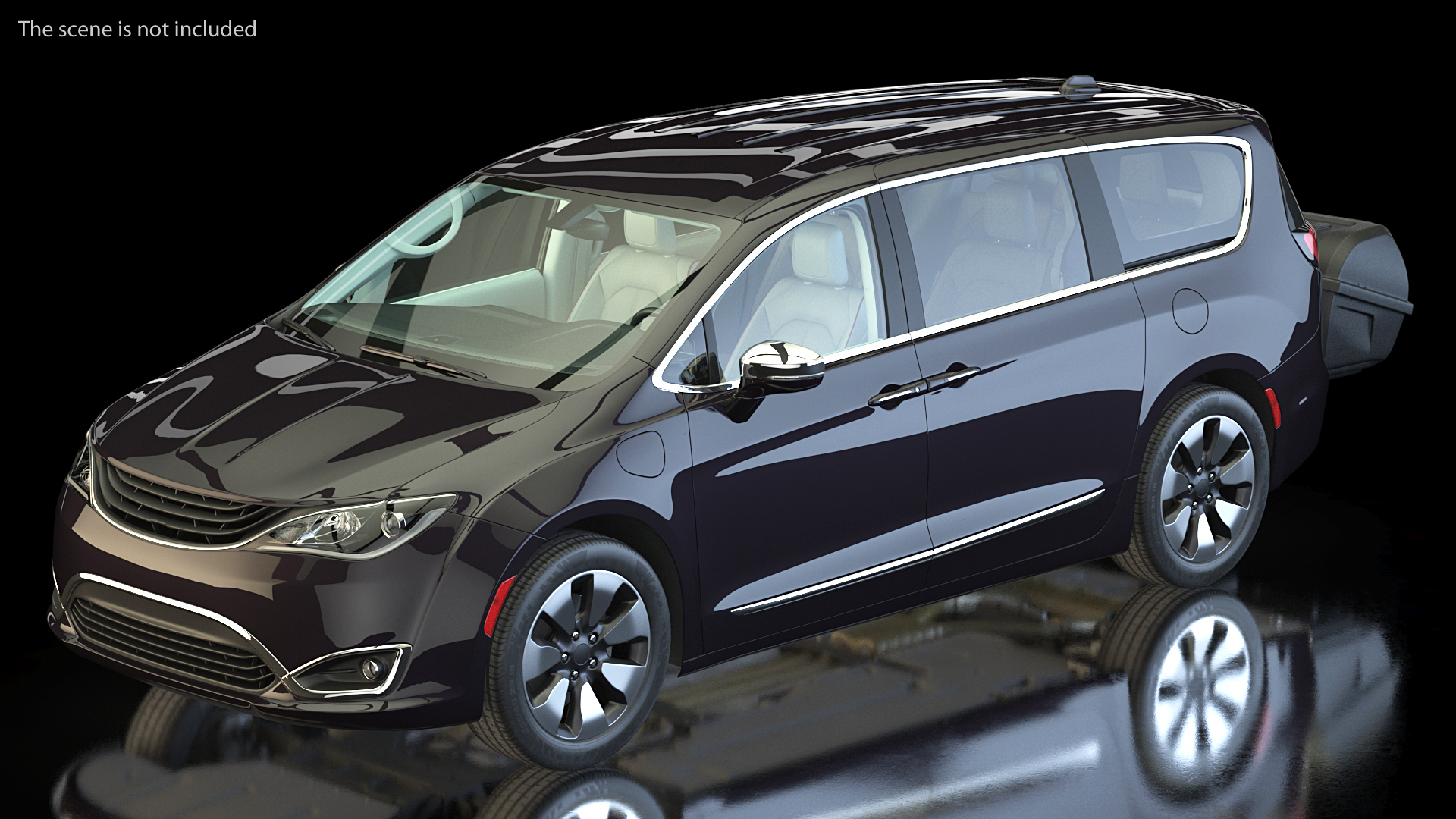 Family Minivan with Hitch Cargo Carrier 3D model