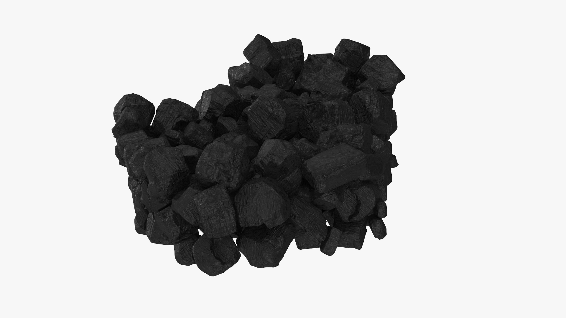 3D Charcoal Bag Rockwood Filled With Coal model