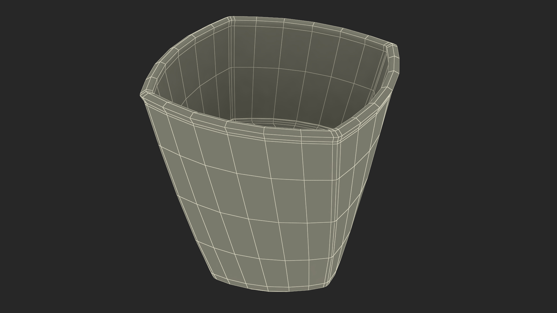 Square Twisted Rocks Glass With Whiskey 3D model