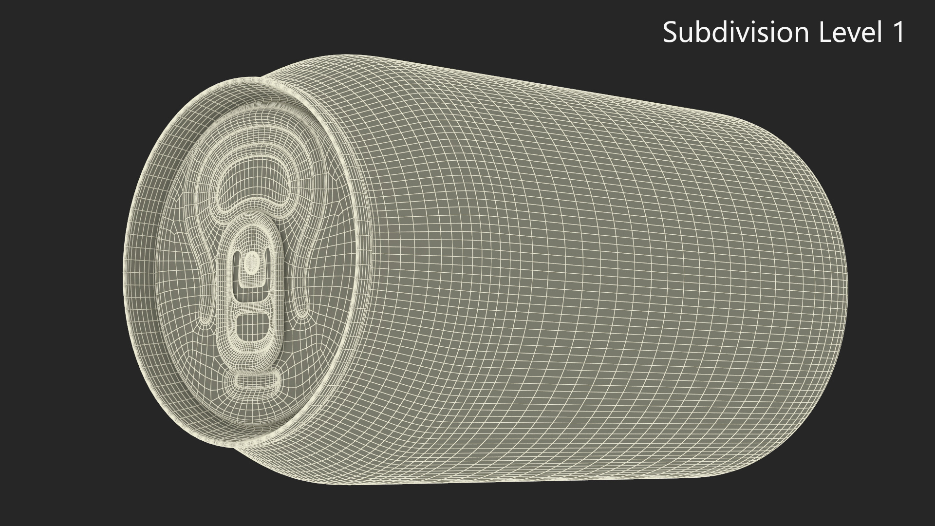 3D White Aluminum 033l Can model