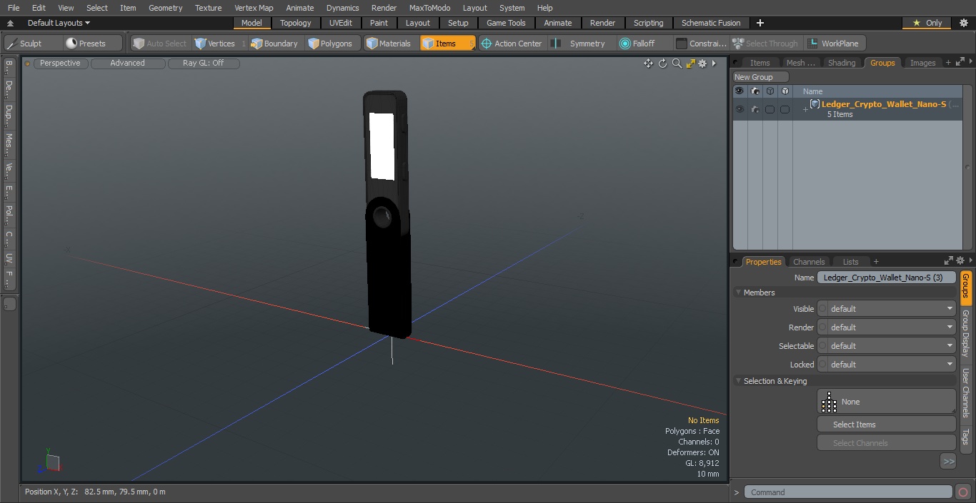 Ledger Crypto Wallet Nano-S 3D