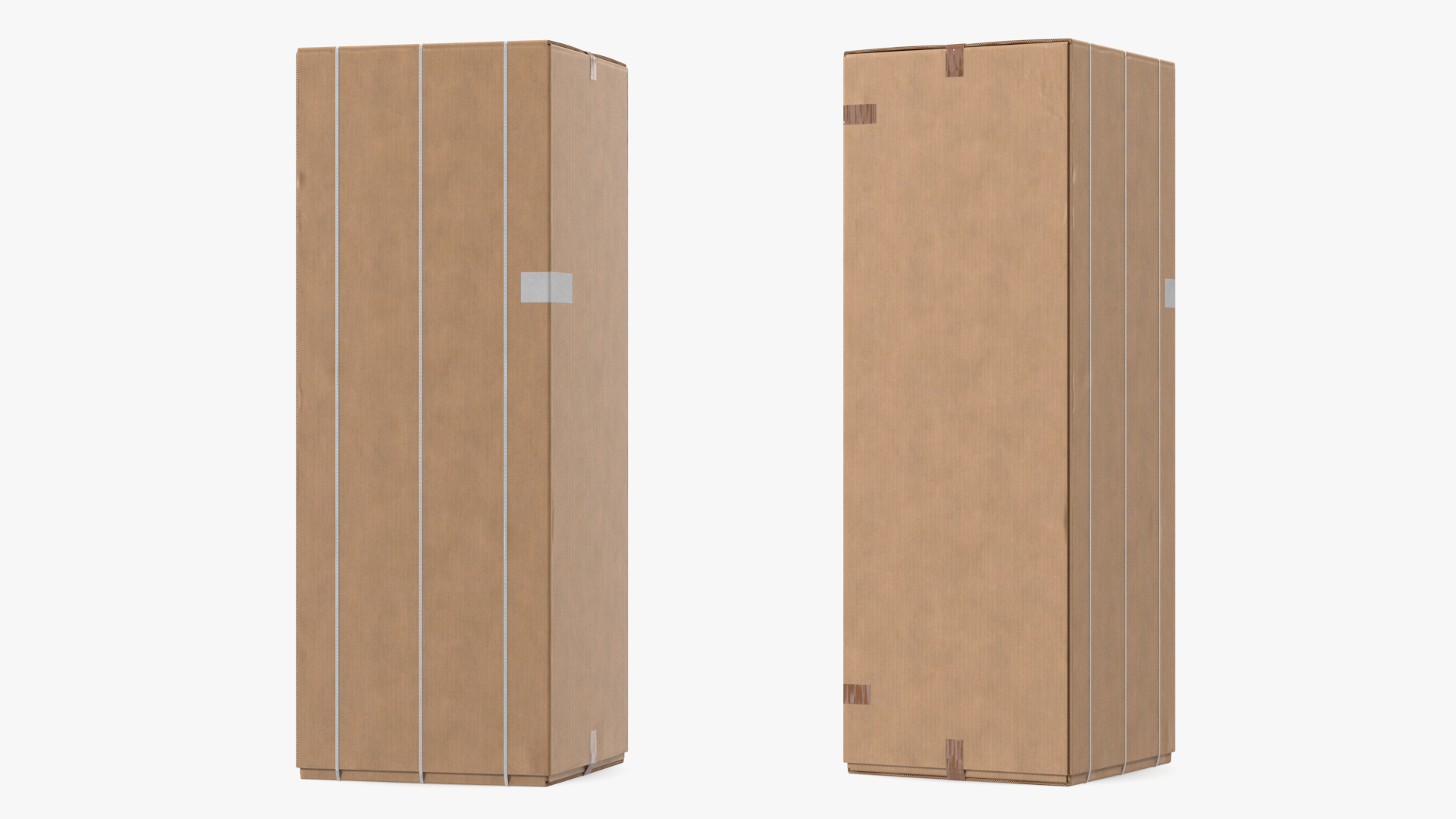 3D Dirty Big Carton Package Box model