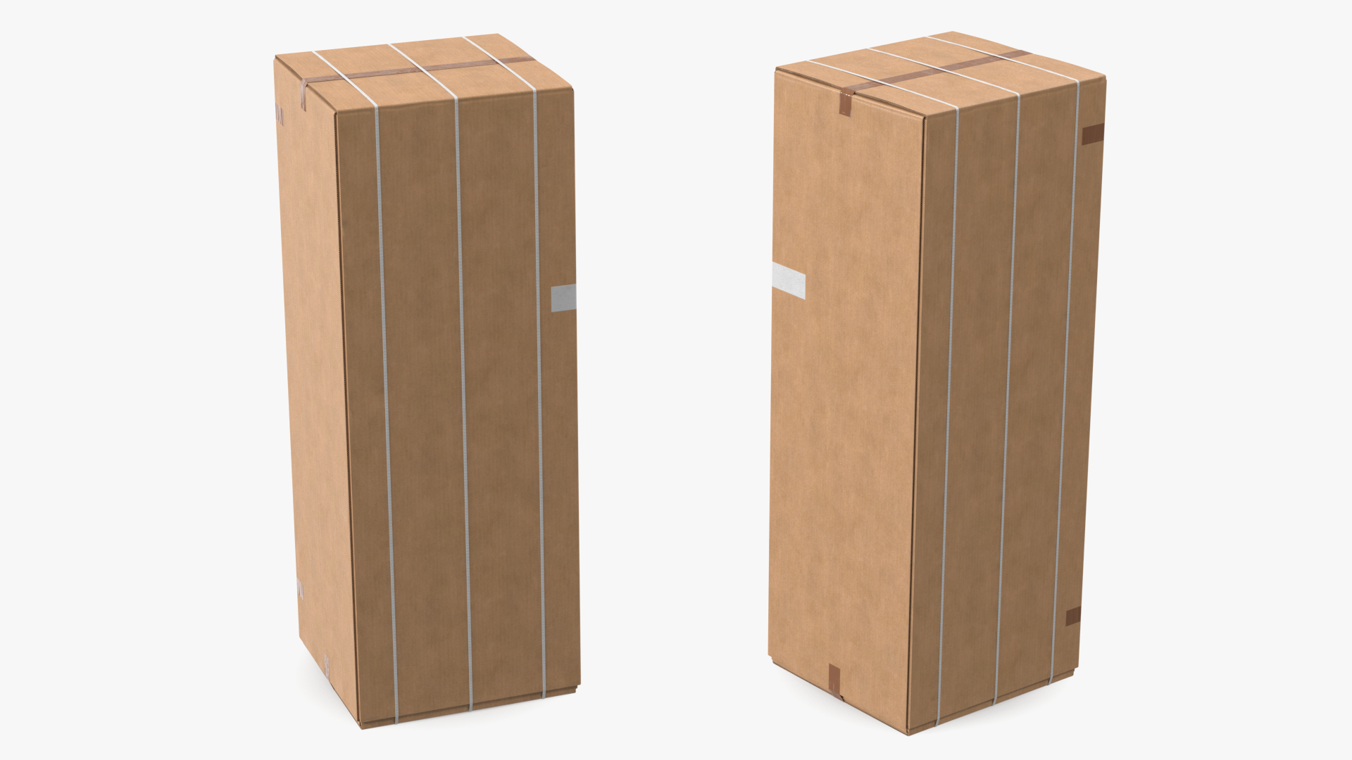 3D Dirty Big Carton Package Box model