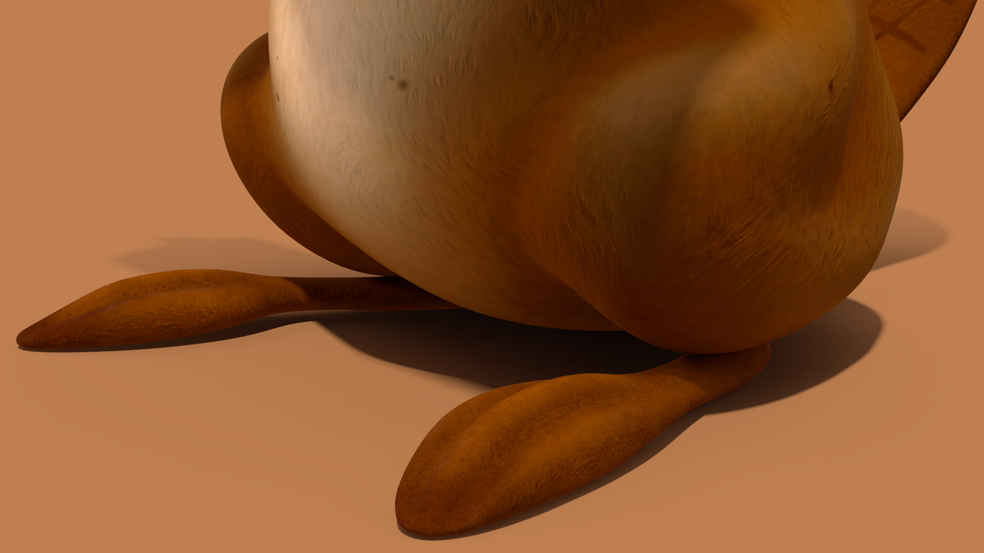 3D Cartoon Beaver with Log model