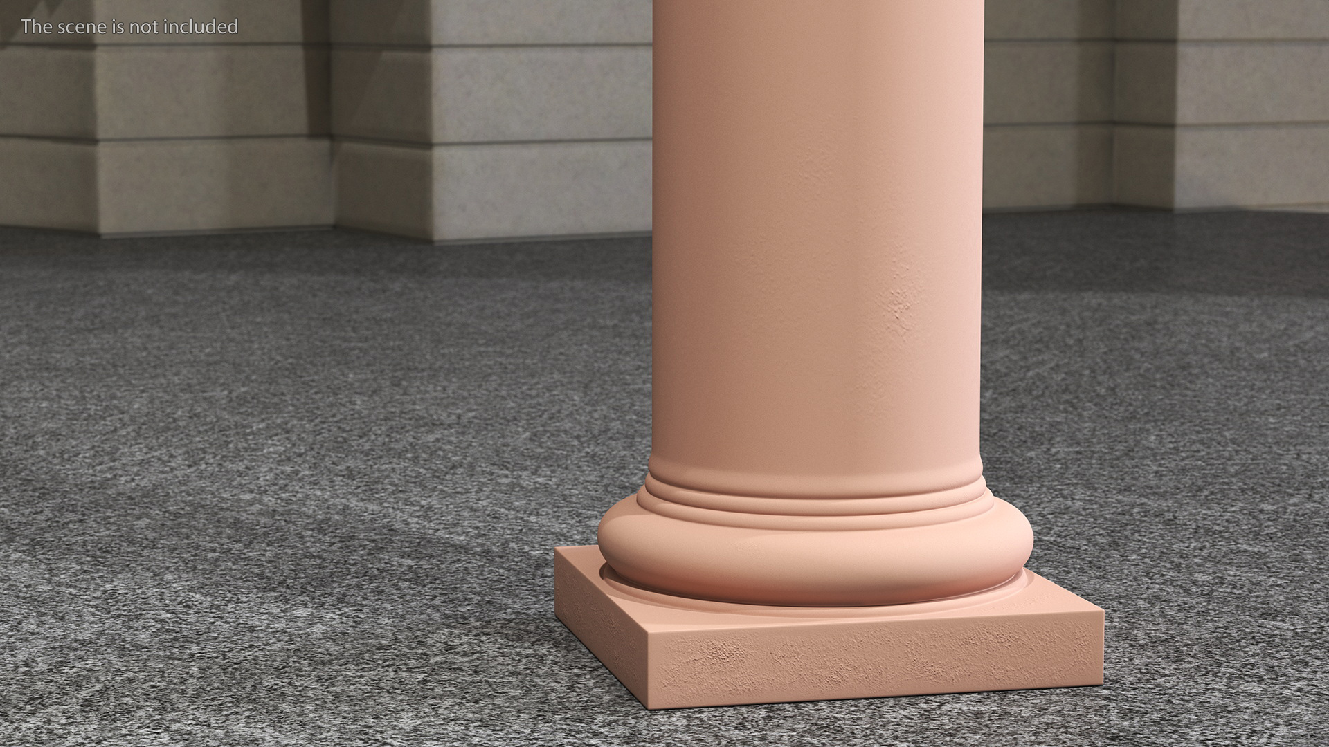 Sandstone Tuscan Order Classical Column 3D model