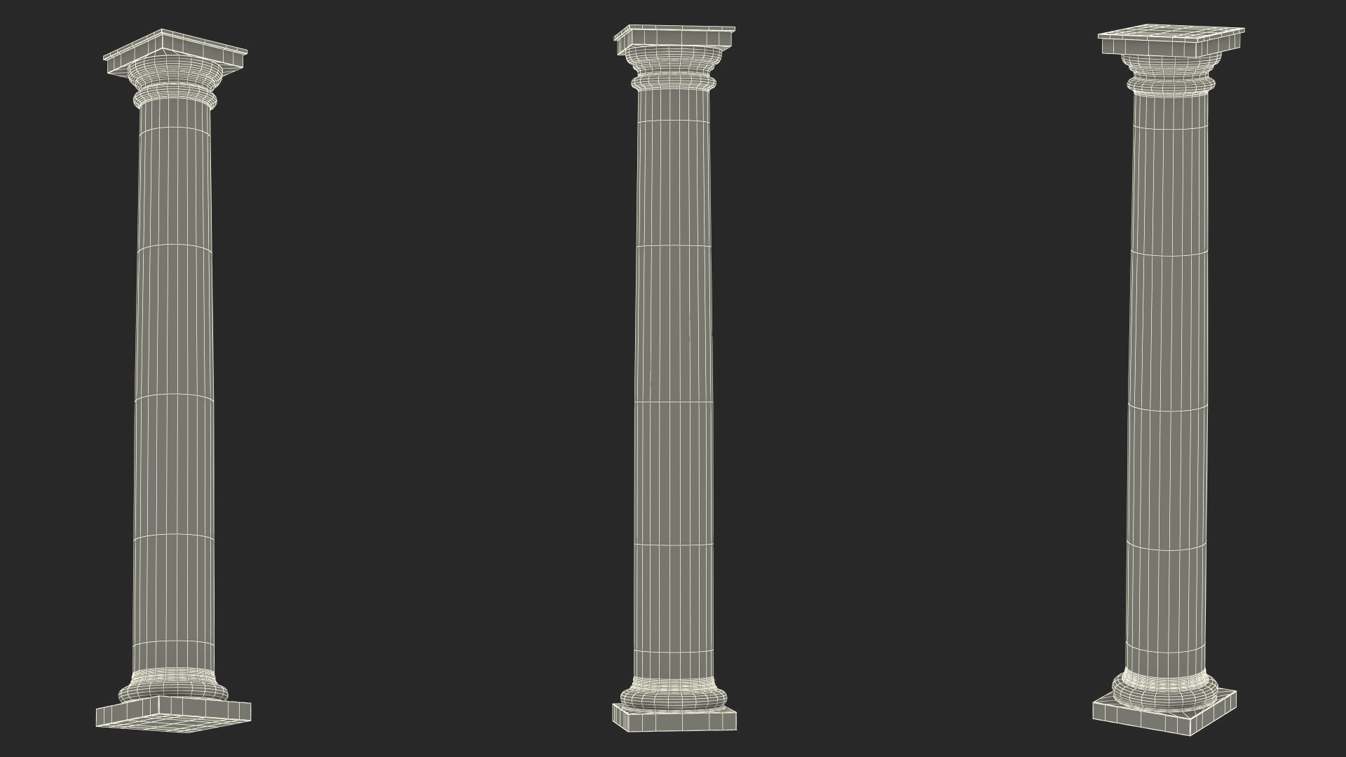 Sandstone Tuscan Order Classical Column 3D model