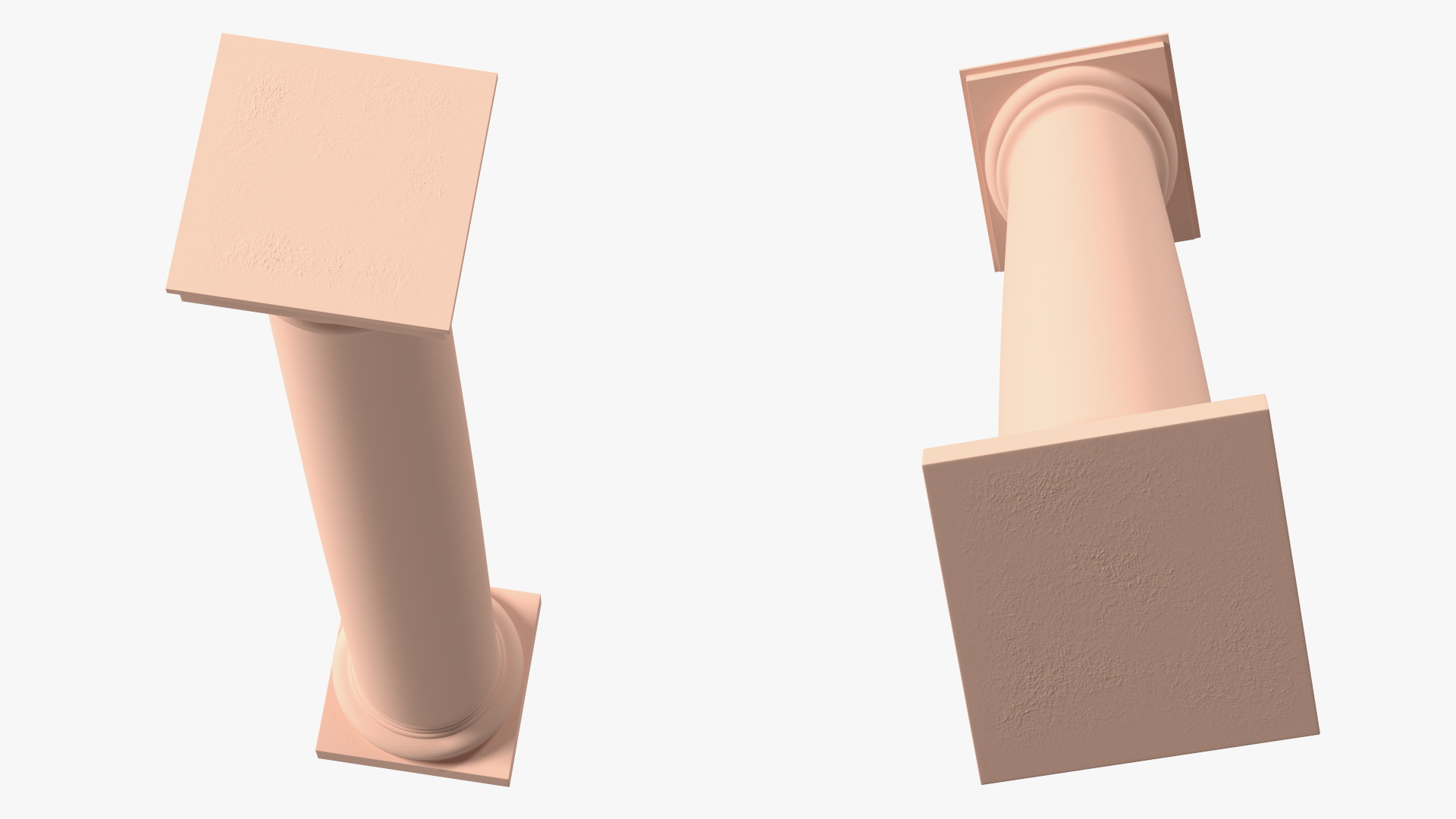 Sandstone Tuscan Order Classical Column 3D model