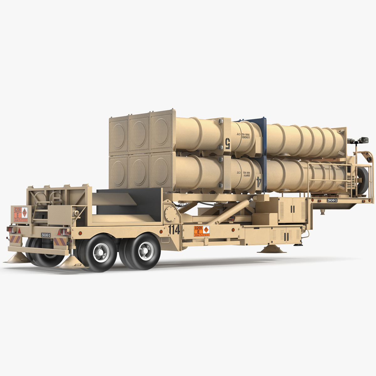 Israels Arrow-3 Missile Defense System Rigged for Cinema 4D 3D model