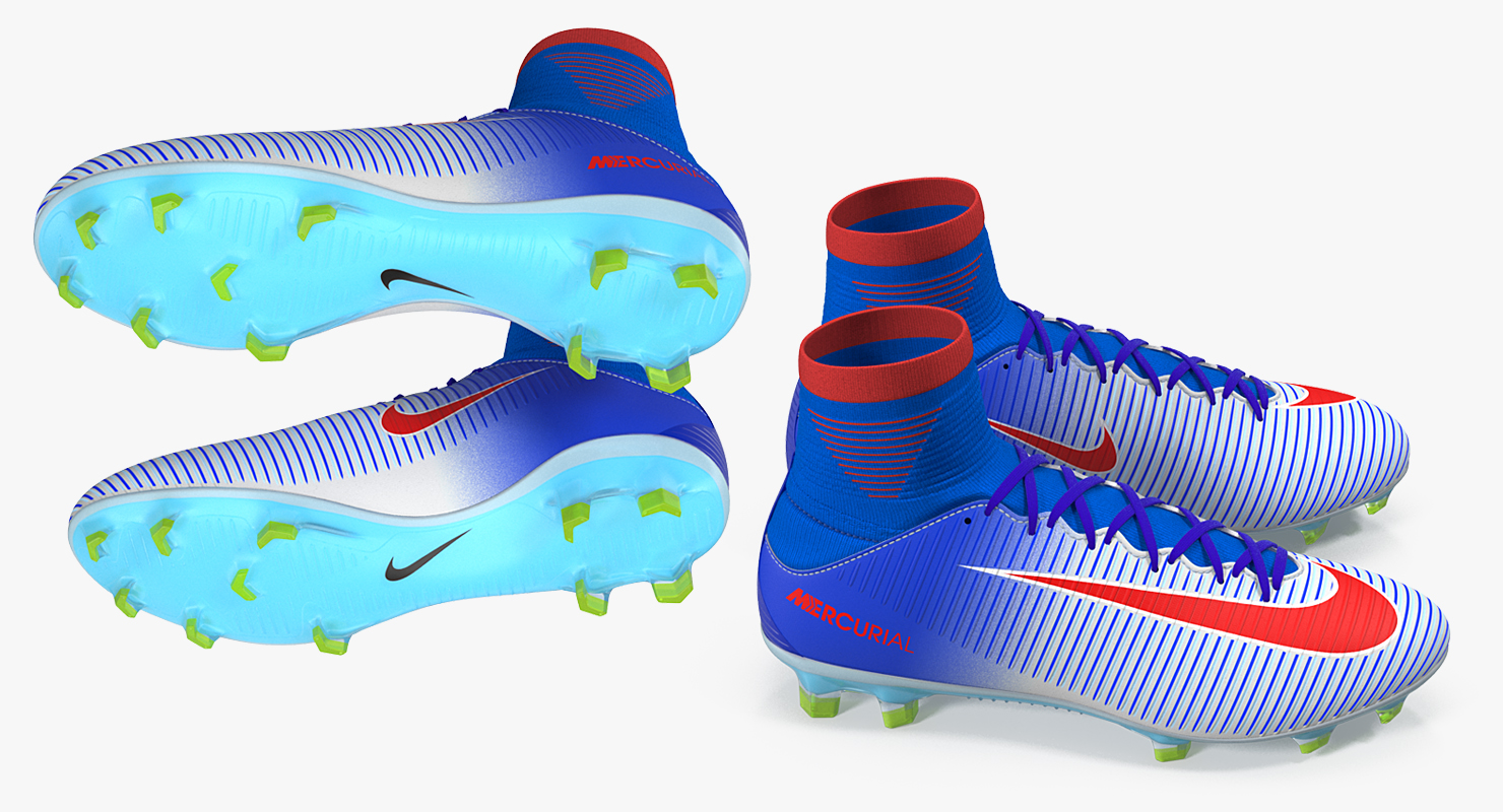 3D model Nike Mercurial Veloce Soccer Cleats Blue