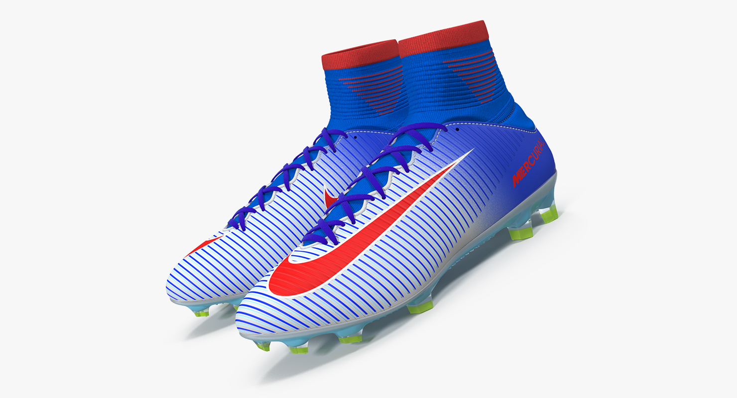 3D model Nike Mercurial Veloce Soccer Cleats Blue