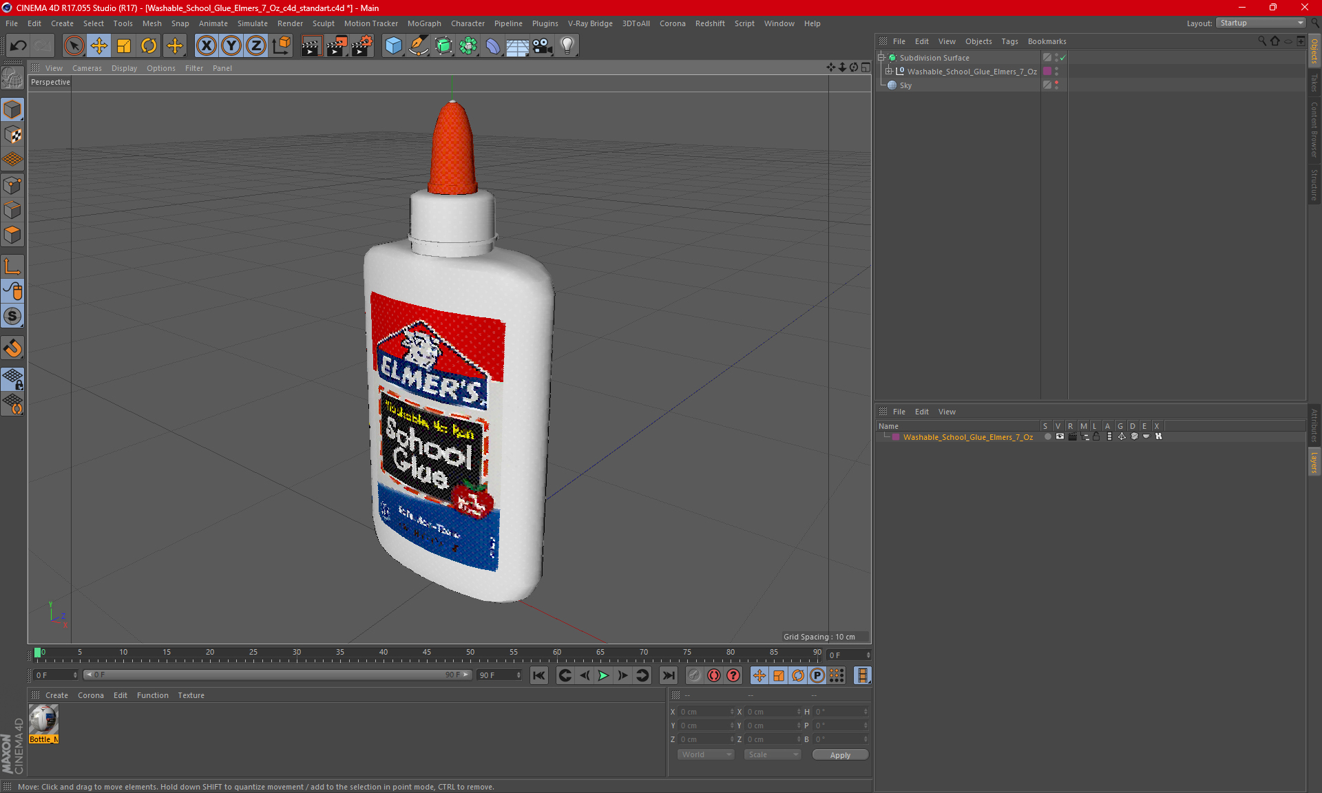 Washable School Glue Elmers 7 Oz 3D