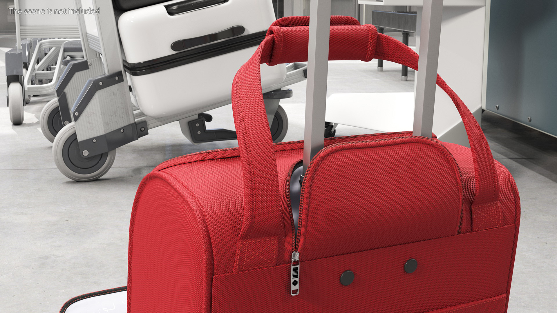 3D Red Open Softshell Luggage