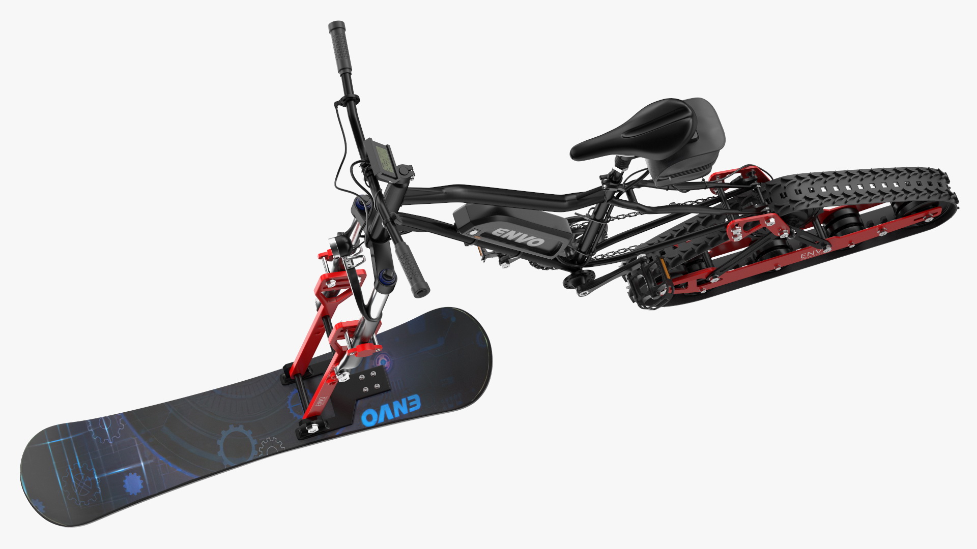 Envo Electric SnowBike Rigged 3D model