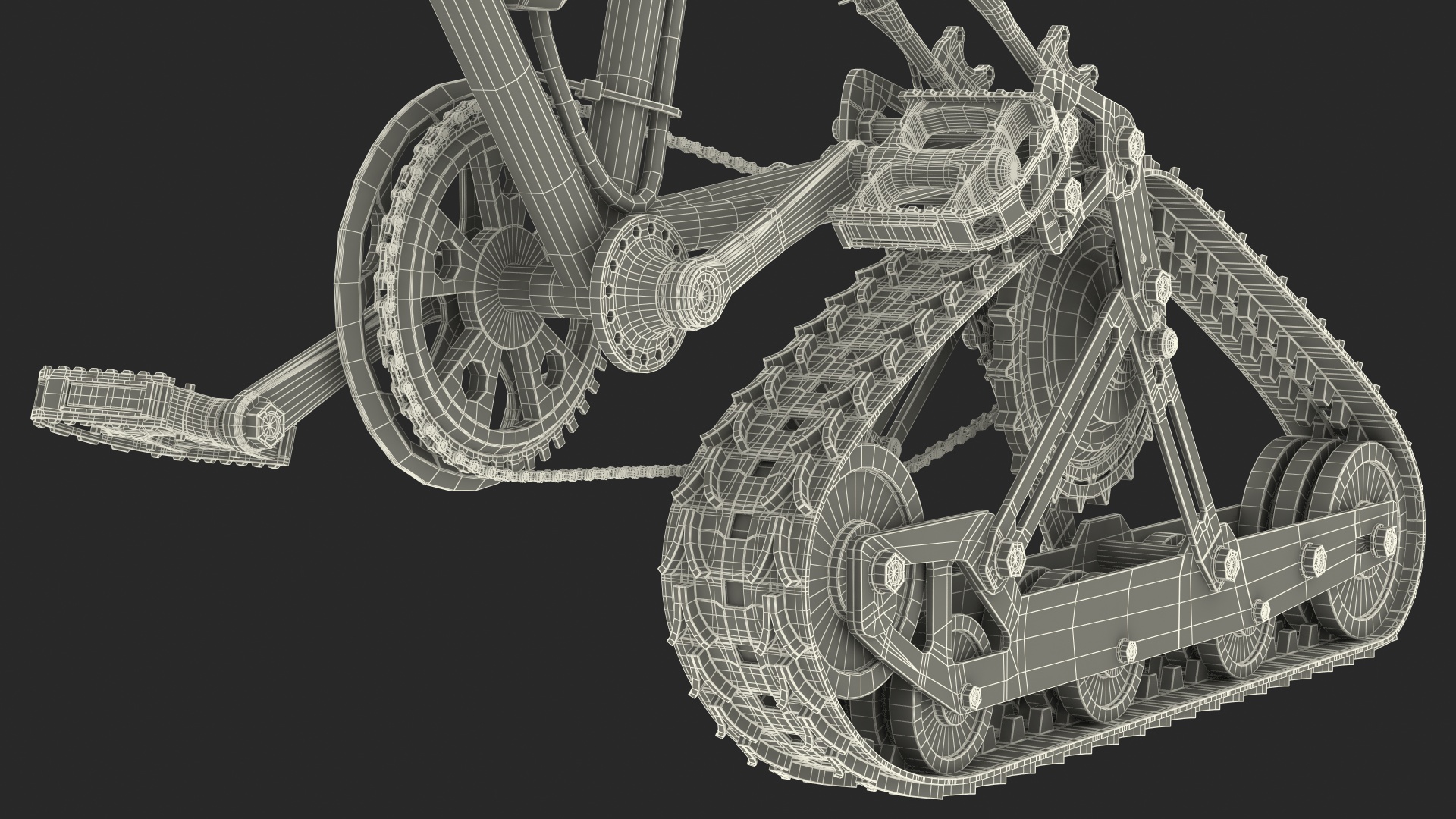 Envo Electric SnowBike Rigged 3D model