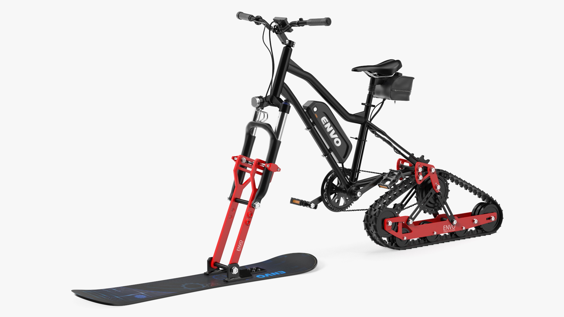 Envo Electric SnowBike Rigged 3D model