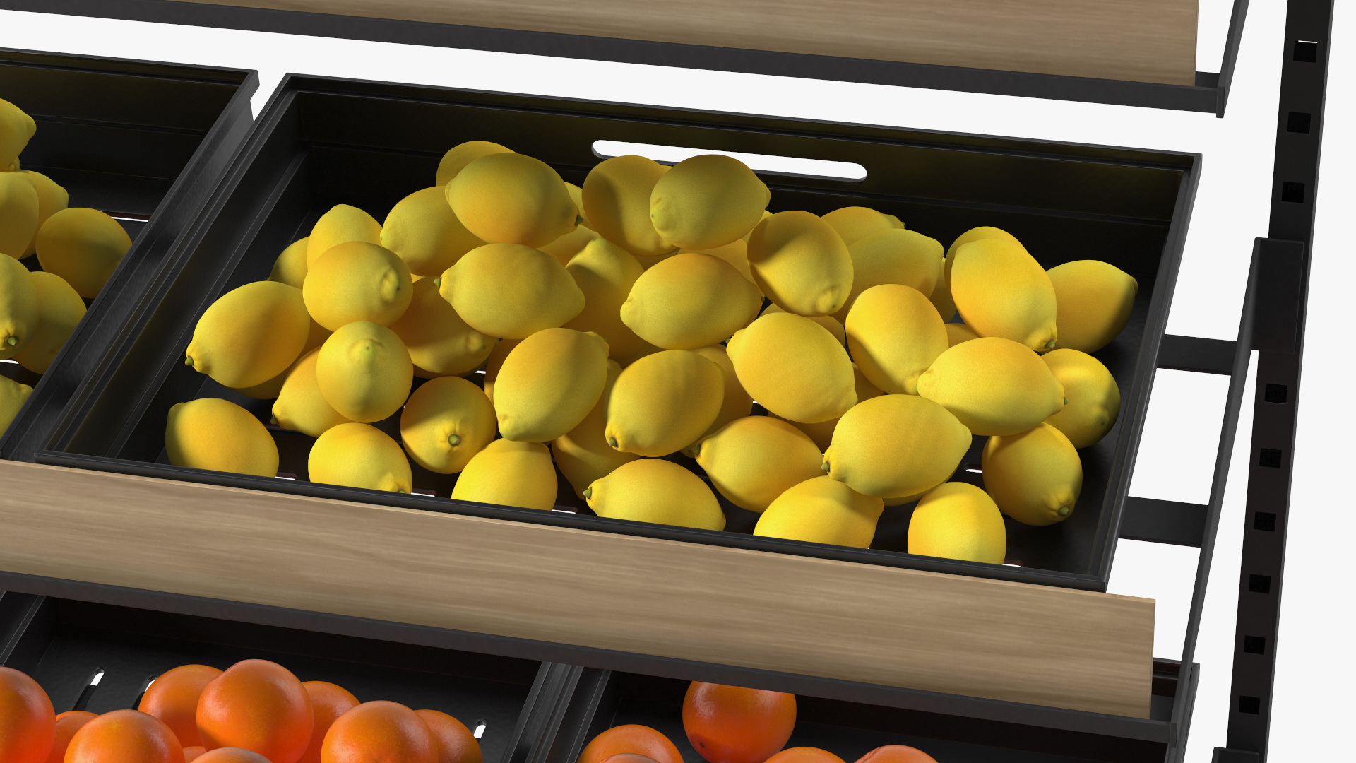 3D Supermarket Fruit Display Stand