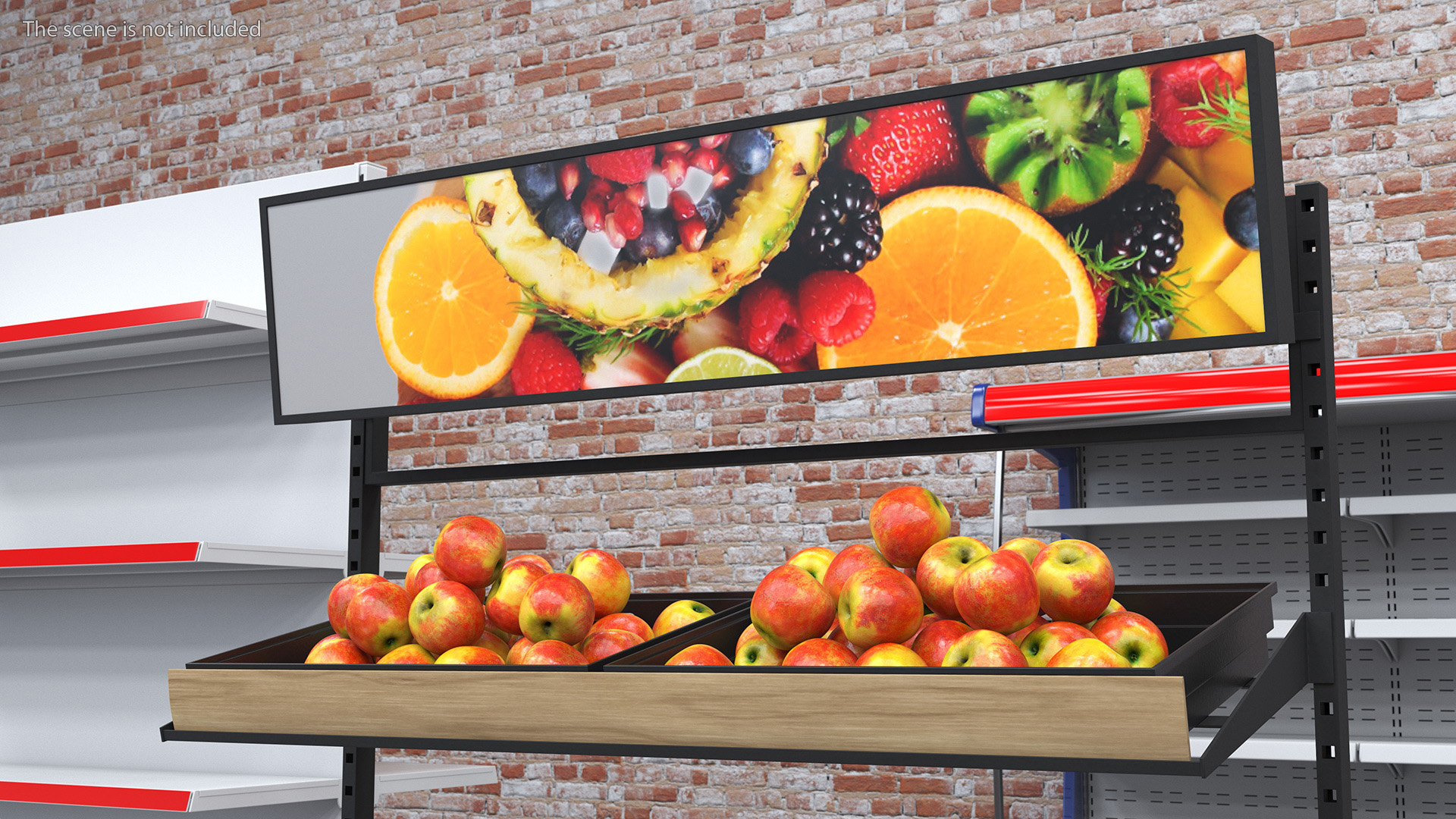 3D Supermarket Fruit Display Stand