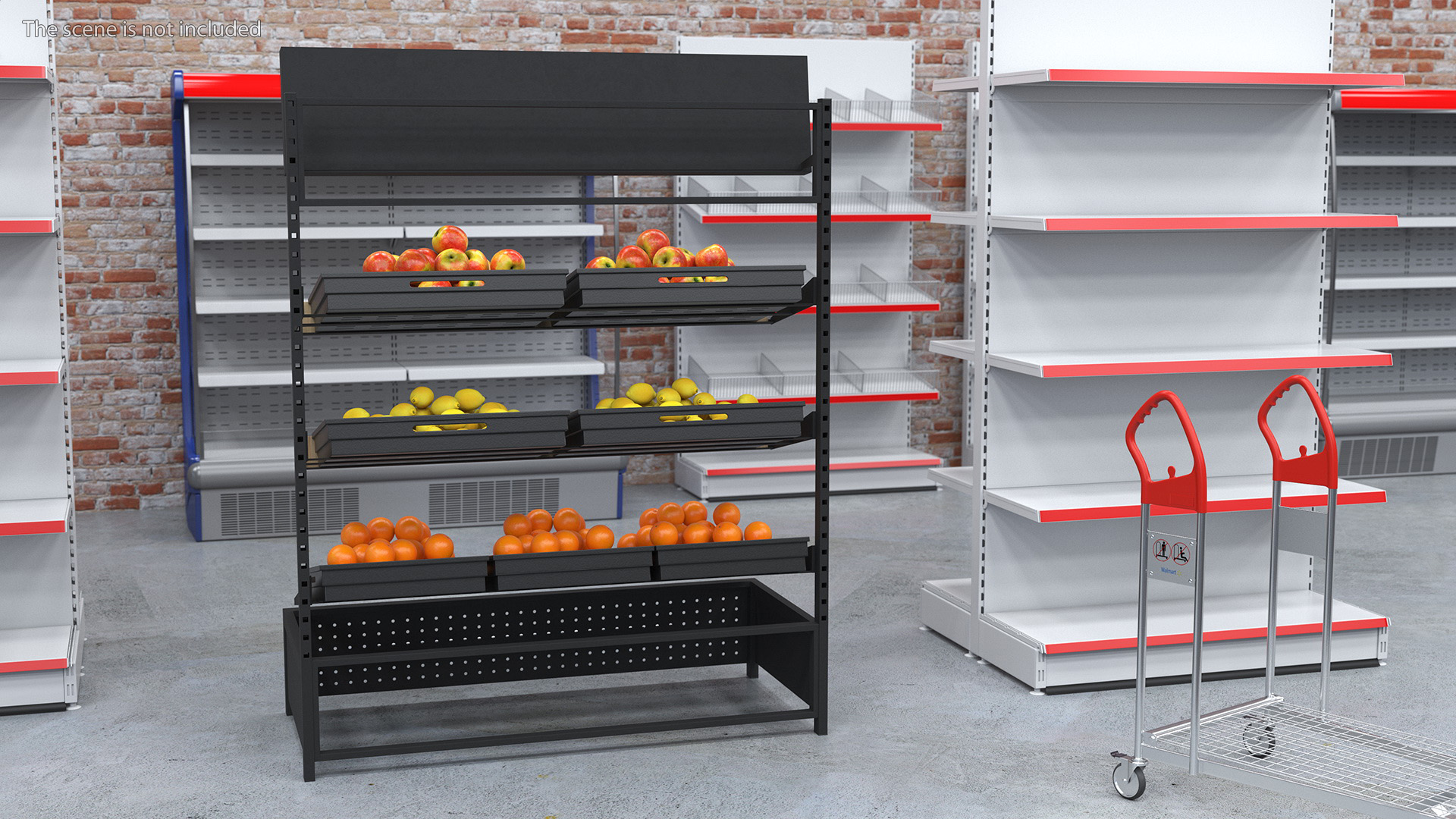 3D Supermarket Fruit Display Stand