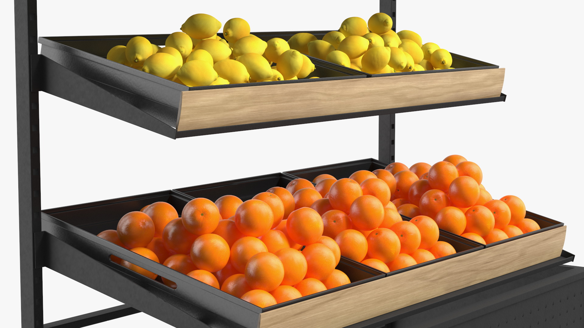 3D Supermarket Fruit Display Stand