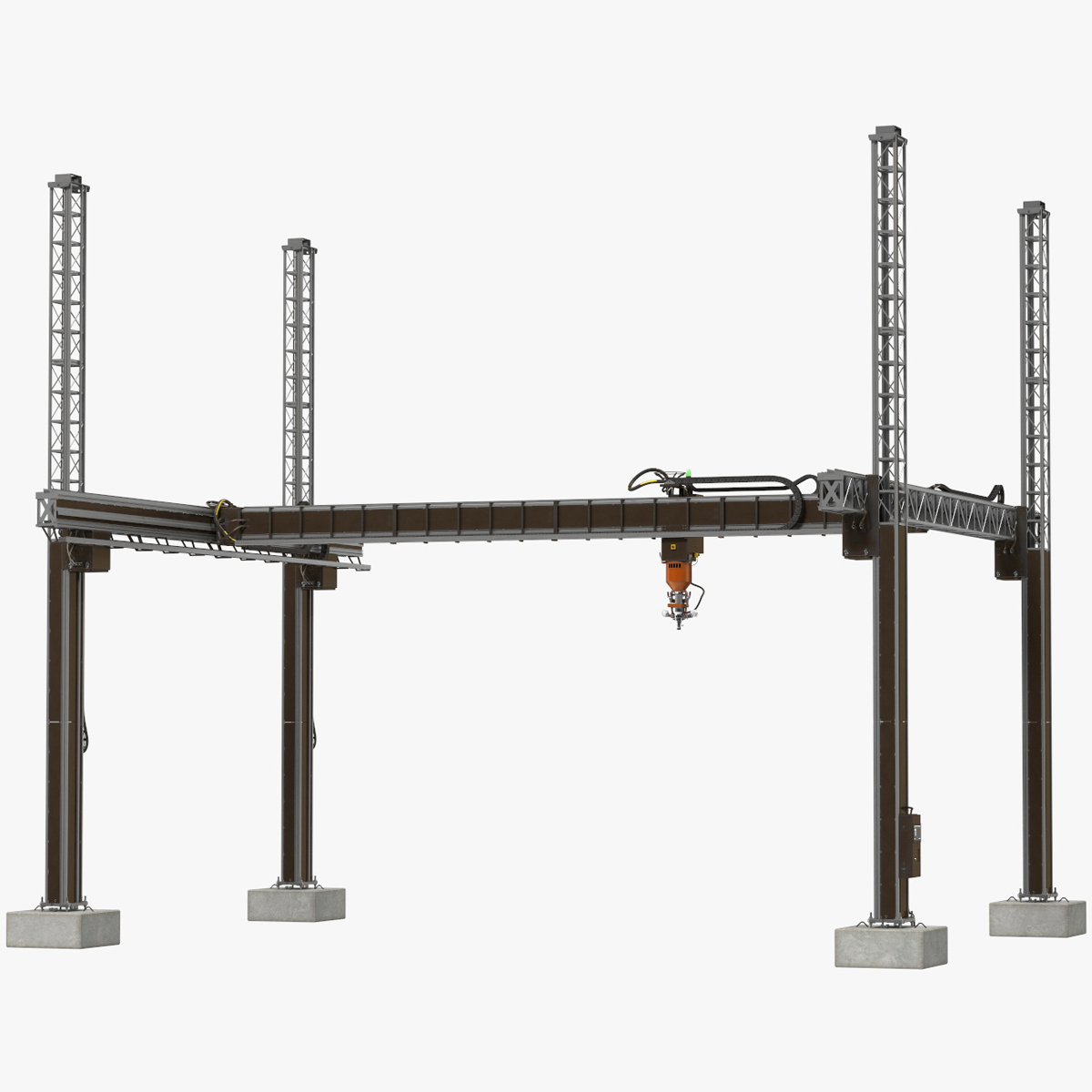 3D Construction 3D Printer Module Rigged for Cinema 4D