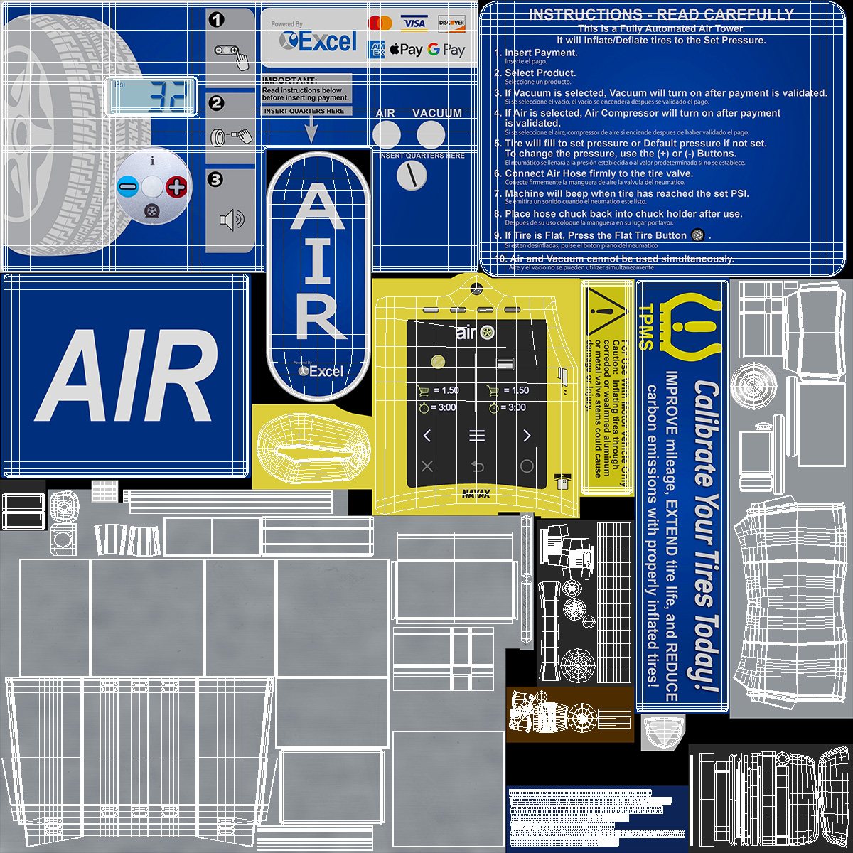 3D Tire Air Station