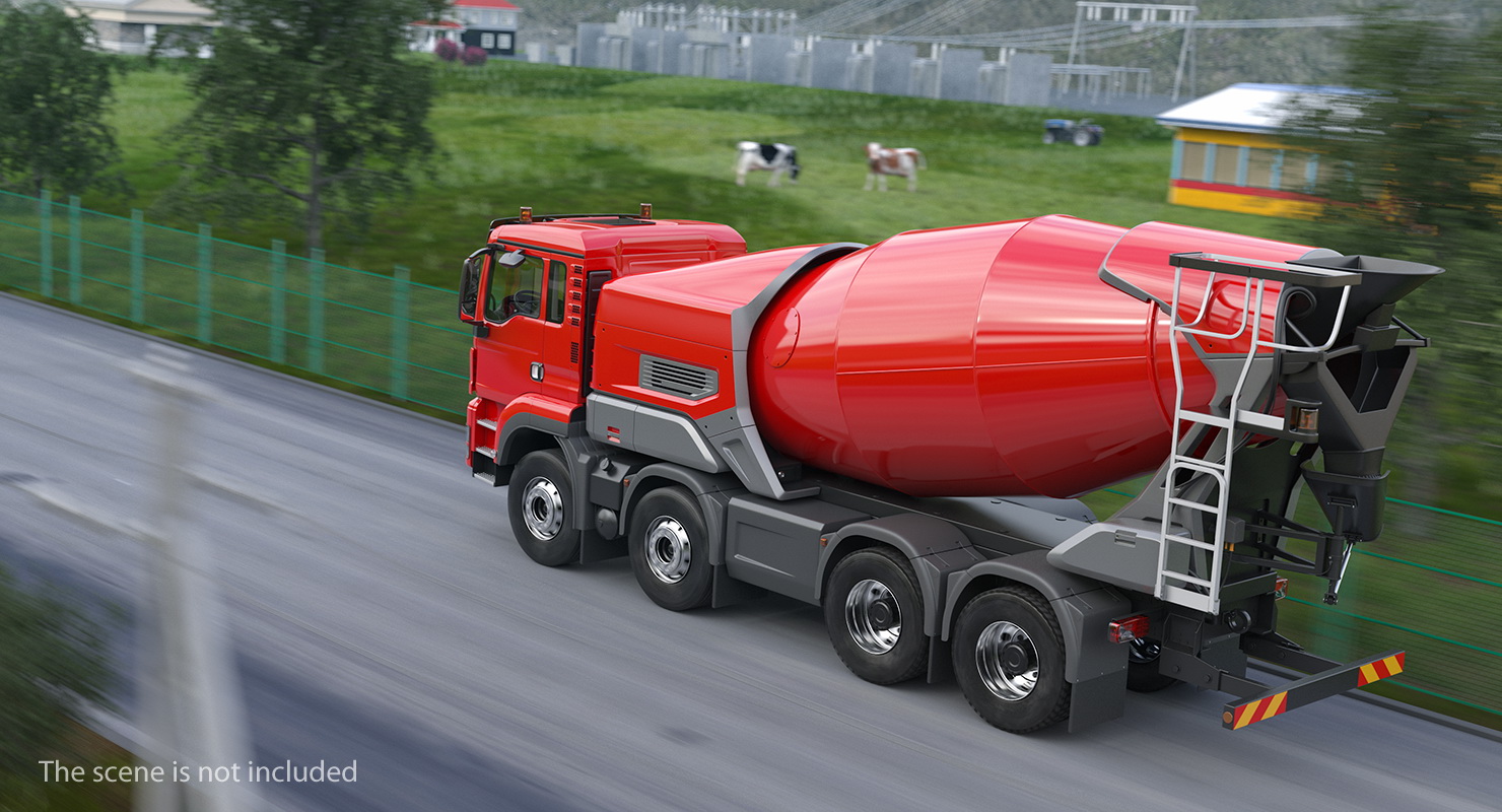 3D model Electric Hybrid Mixer Truck Generic