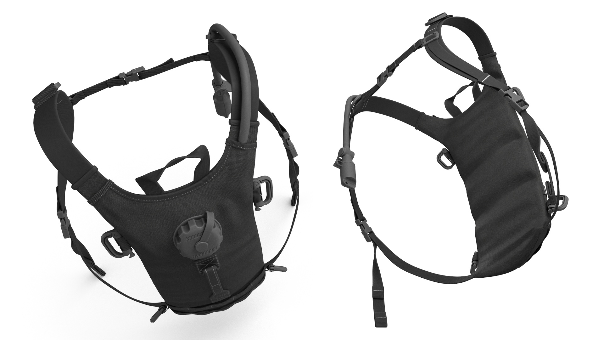 3D Hydration Backpack Carrier Black Worn Position